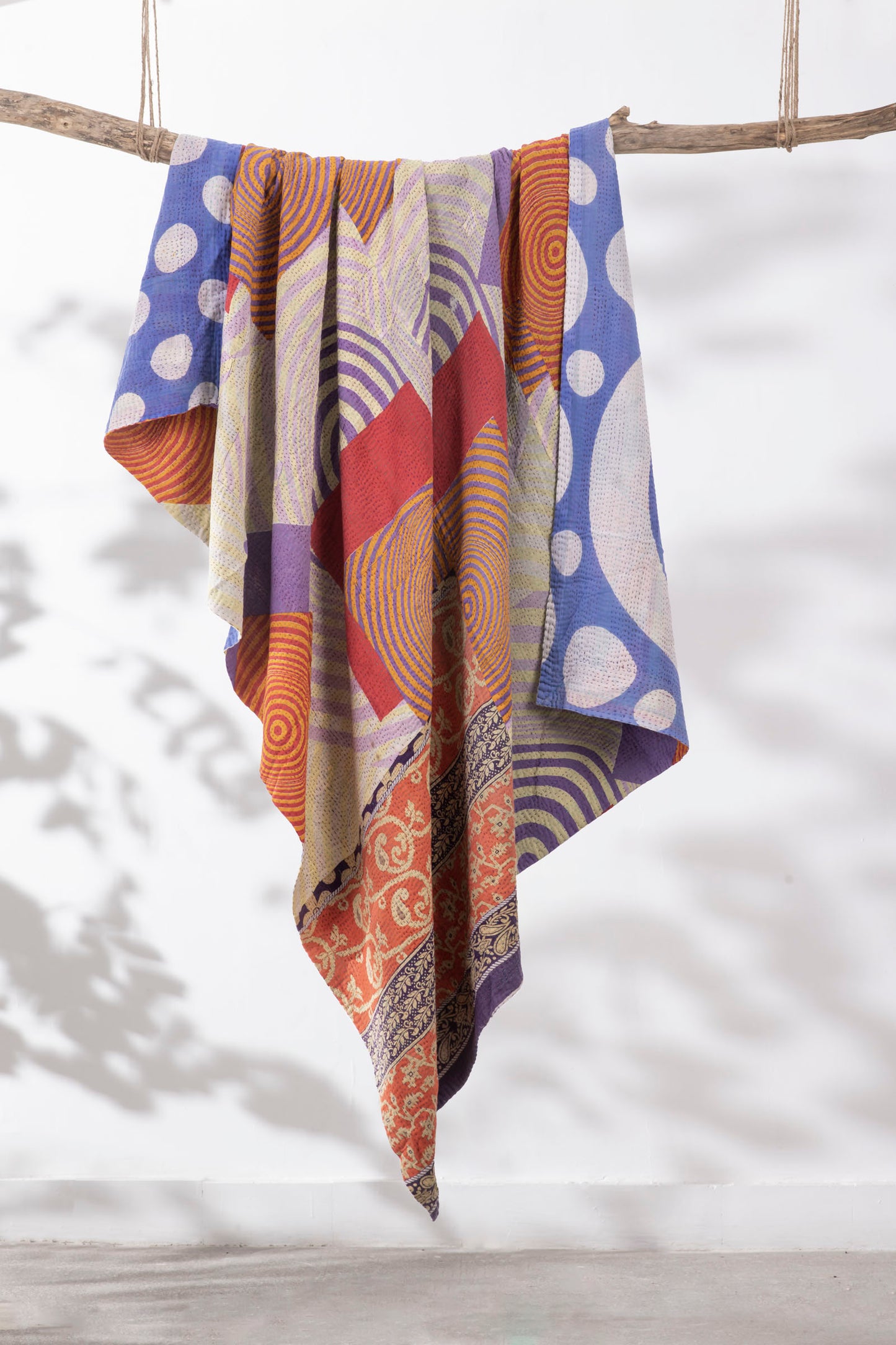 ONE OF A KIND VINTAGE COTTON THROW - 1032