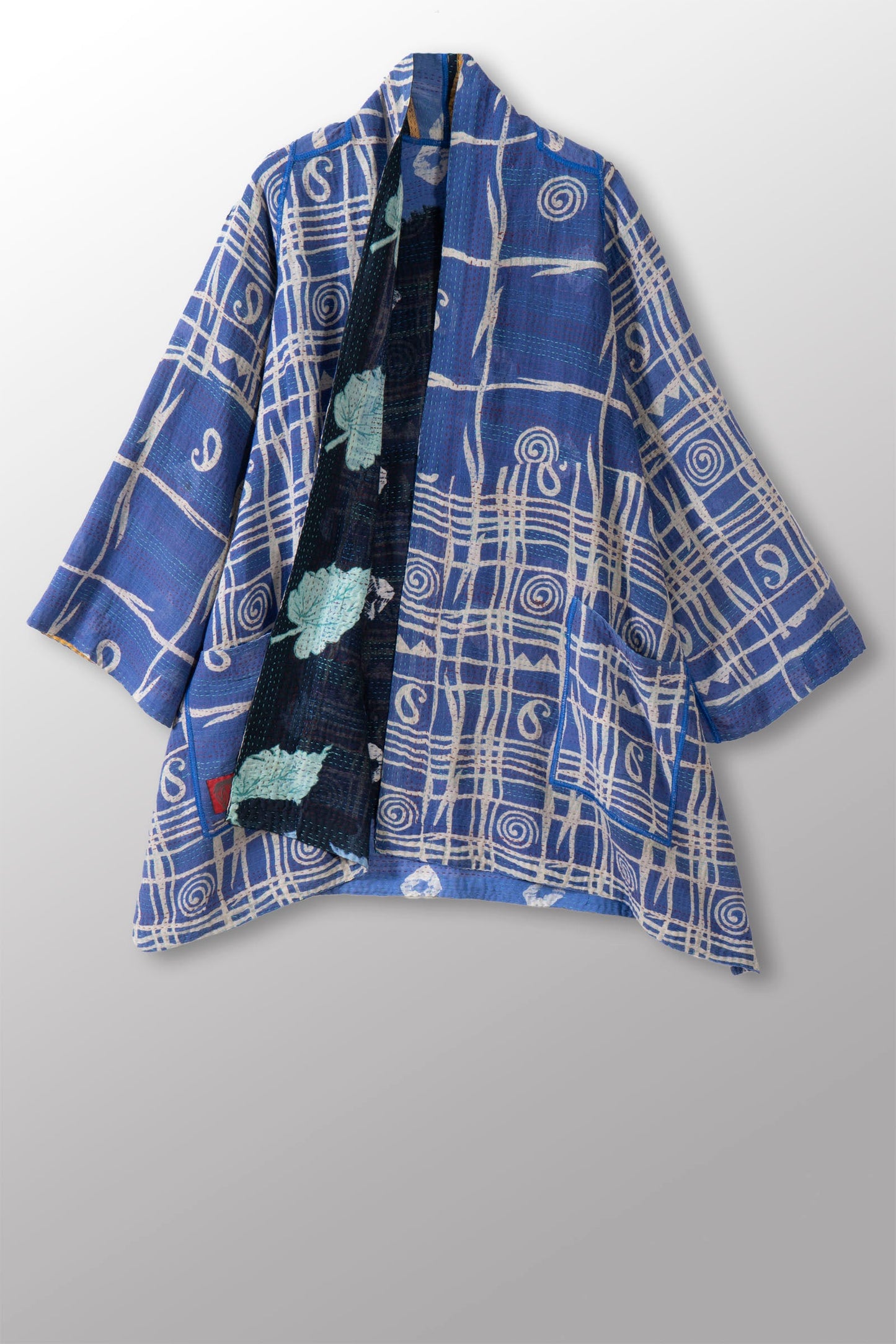 VINTAGE COTTON KANTHA A-LINE JKT - cv2003-0168a -