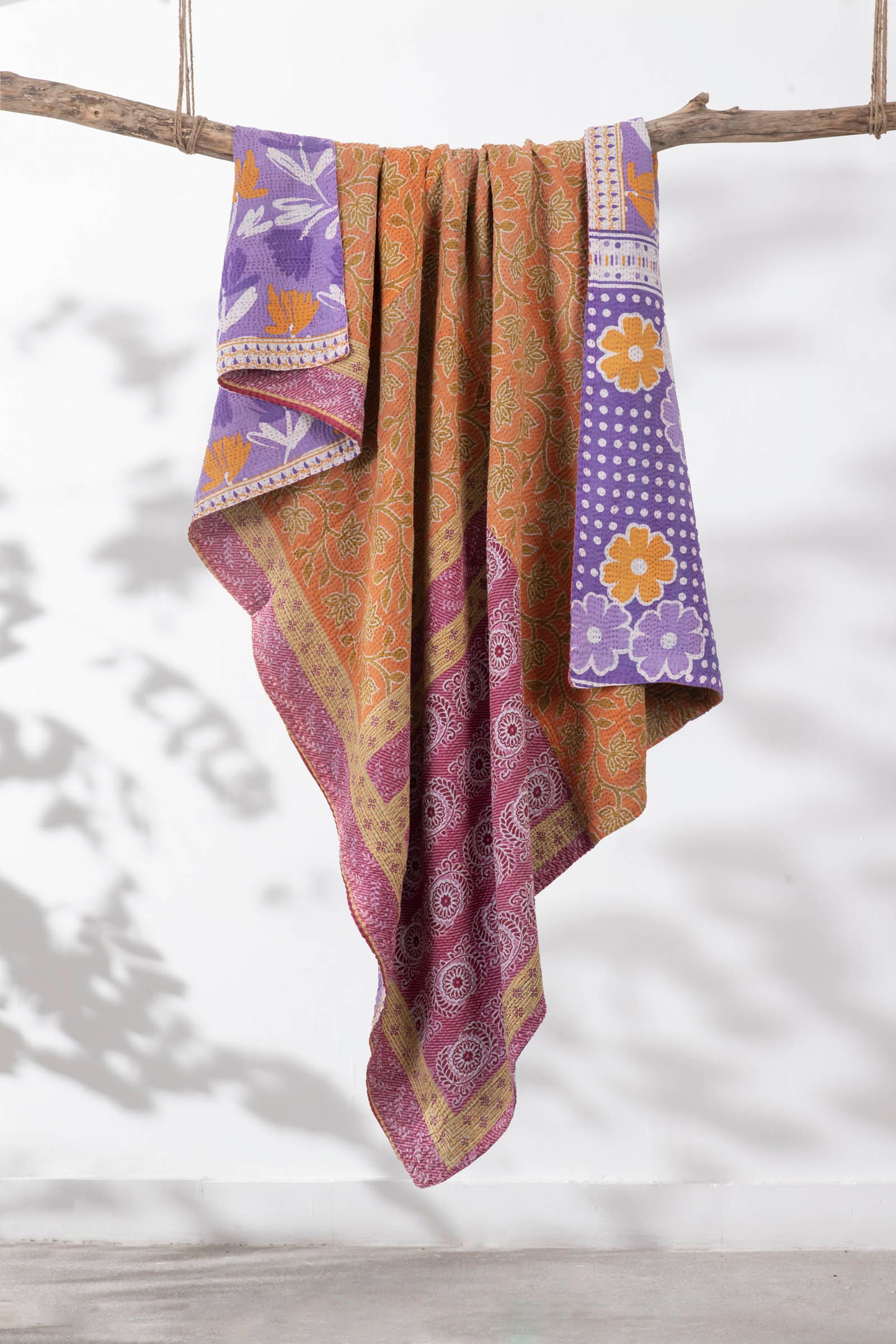 ONE OF A KIND VINTAGE COTTON THROW - 1026
