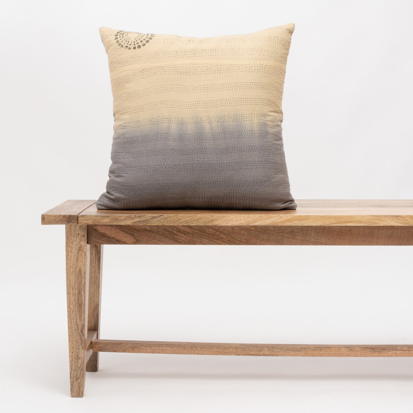 Cotton Ombre Handmade Vintage Kantha Pillow Sham - Yellow Stone