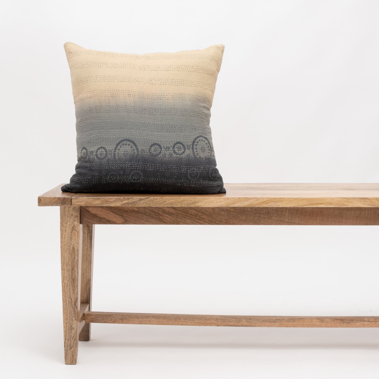 Cotton Ombre Handmade Vintage Kantha Pillow Sham - Yellow Stone