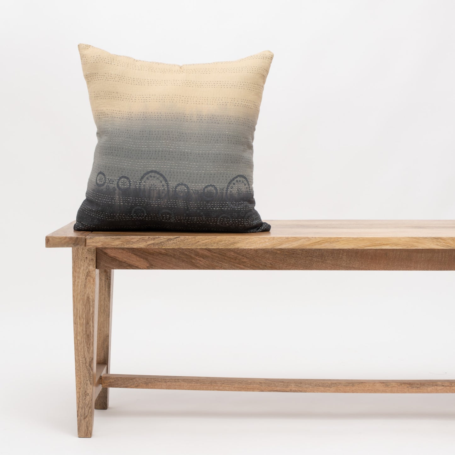 Cotton Ombre Handmade Vintage Kantha Pillow Sham - Yellow Stone