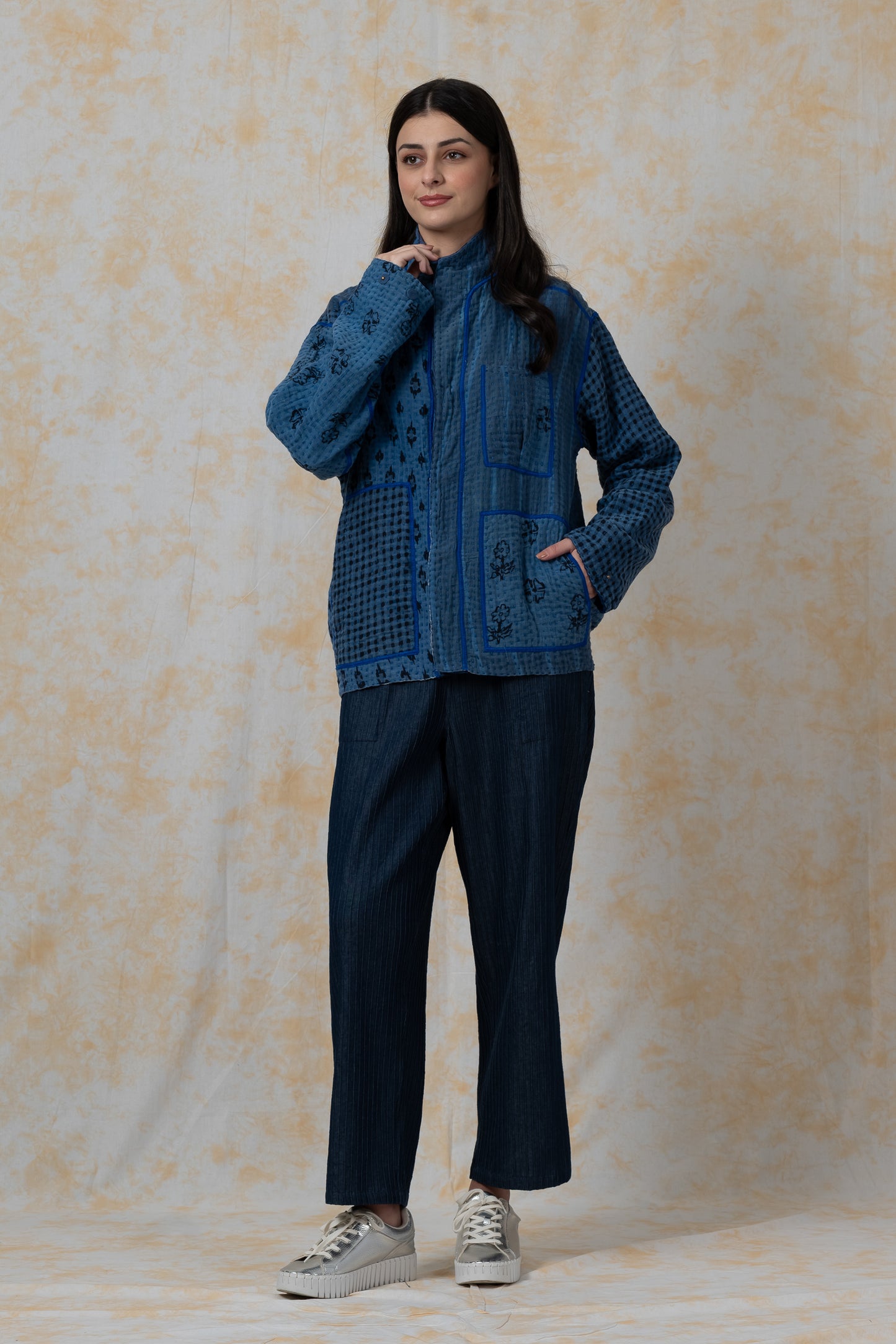 BBK PATCH KANTHA-MEN'S BLOUSON - bl-bbp4040-nvy-