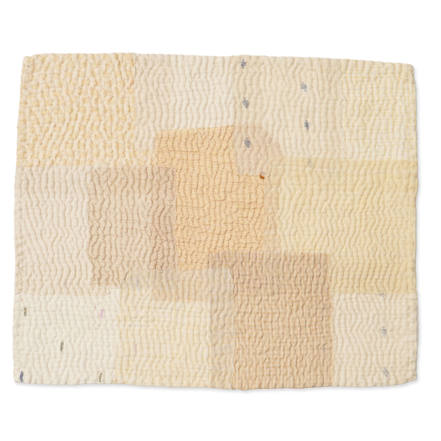 Mosaic Fray Handmade vintage Kantha Placemat - Cauliflower (Set of 2)