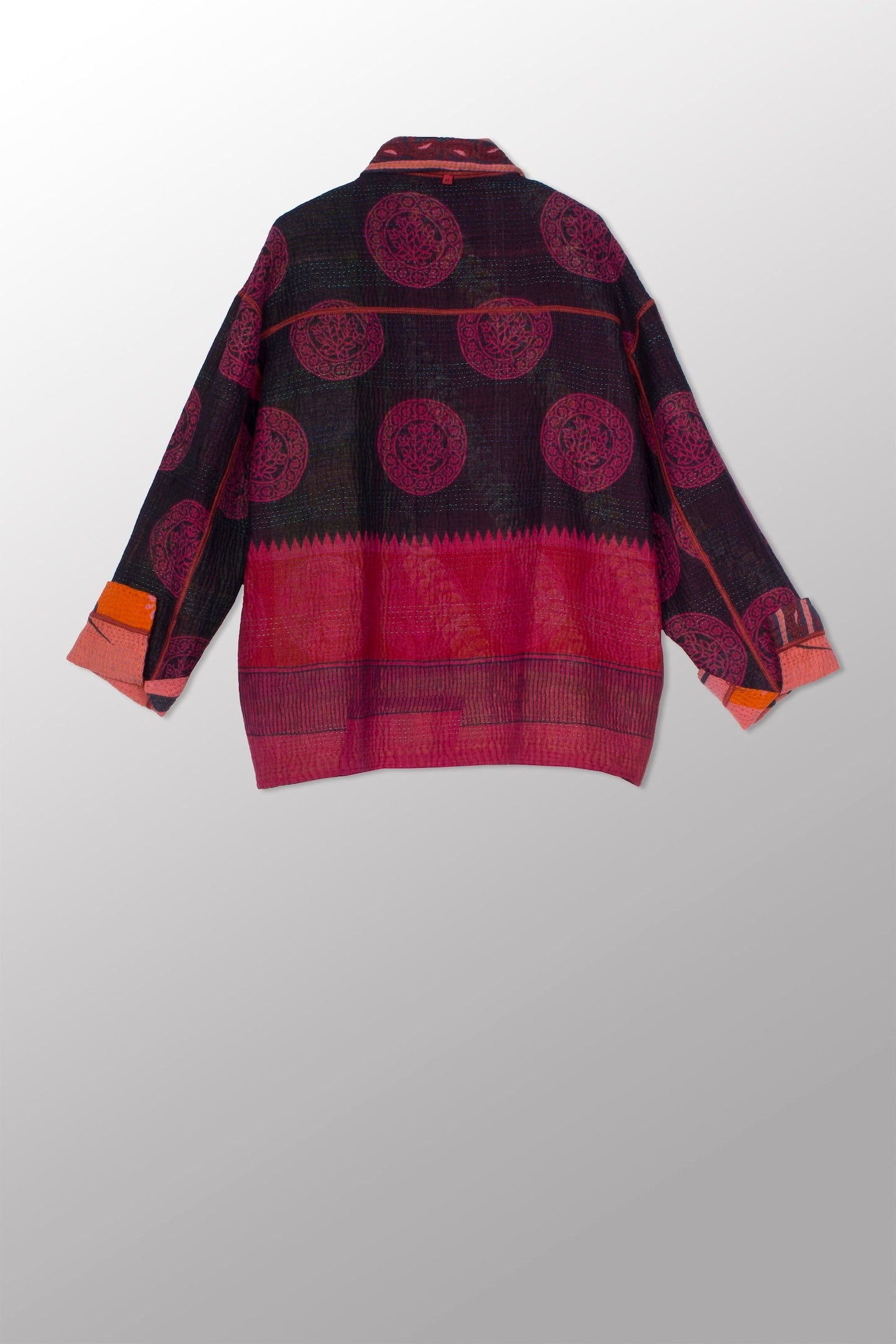 COTTON OVERDYE KANTHA WORKERS JACKET - ov4085-cfus001m -