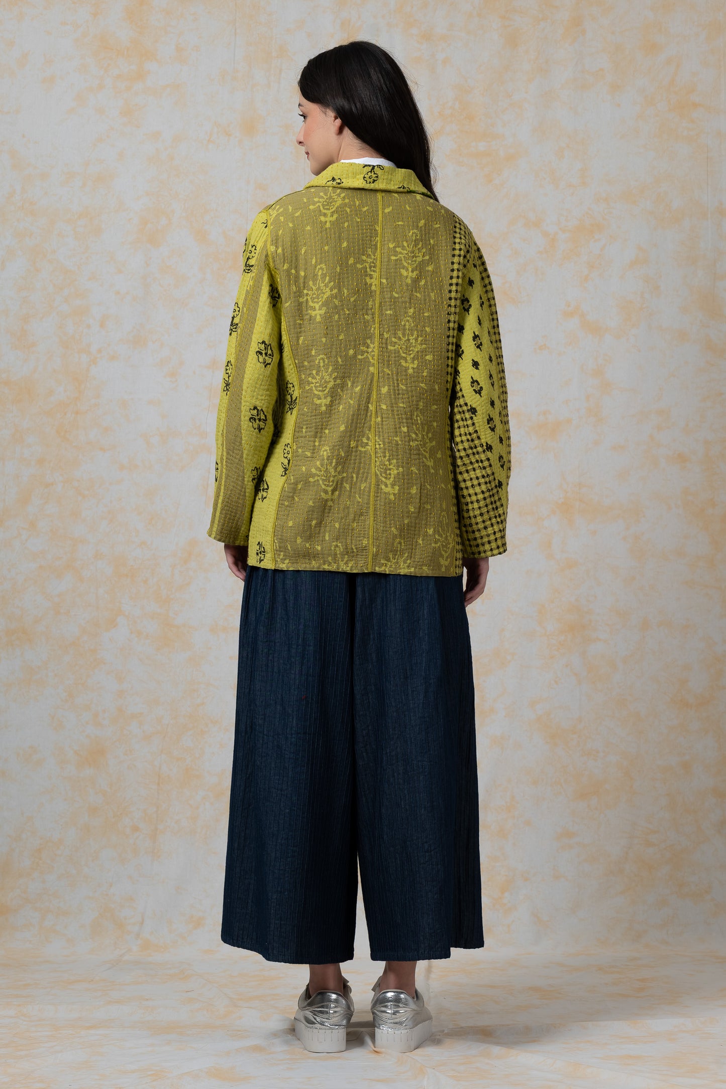 BBK PATCH KANTHA-JACKET BASIC - bl-bbp4052-lim-