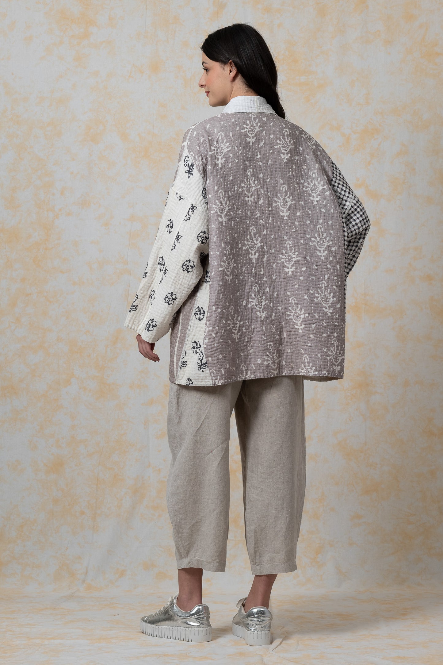 BBK PATCH KANTHA-JACKET SHORT HAORI - bl-bbp4j106-ivy-