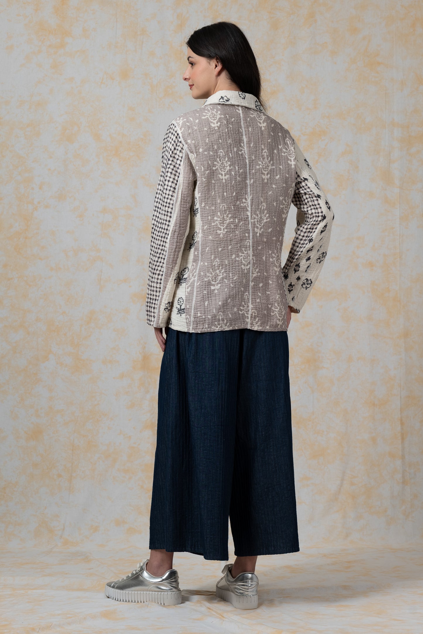 BBK PATCH KANTHA-JACKET BASIC - bl-bbp4052-ivy-