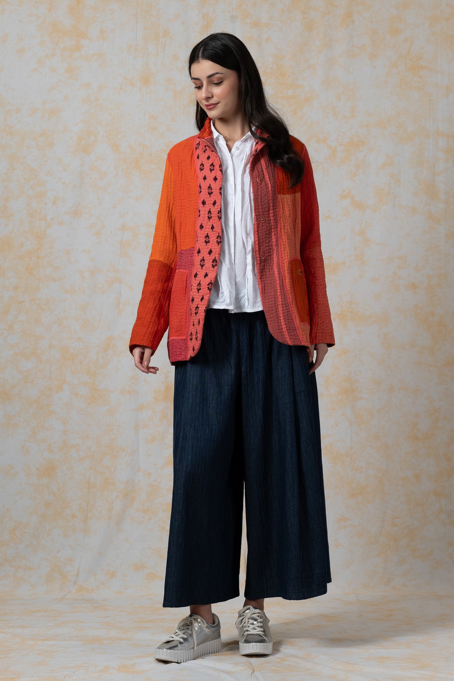 BBK PATCH KANTHA-JACKET BASIC - bl-bbp4052-org-
