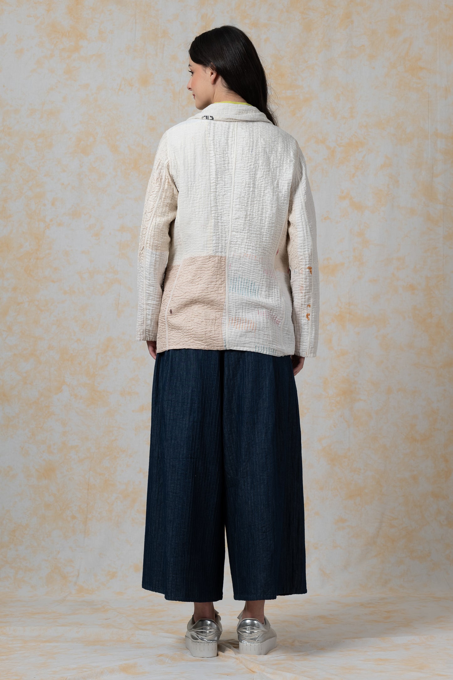 BBK PATCH KANTHA-JACKET BASIC - bl-bbp4052-ivy-