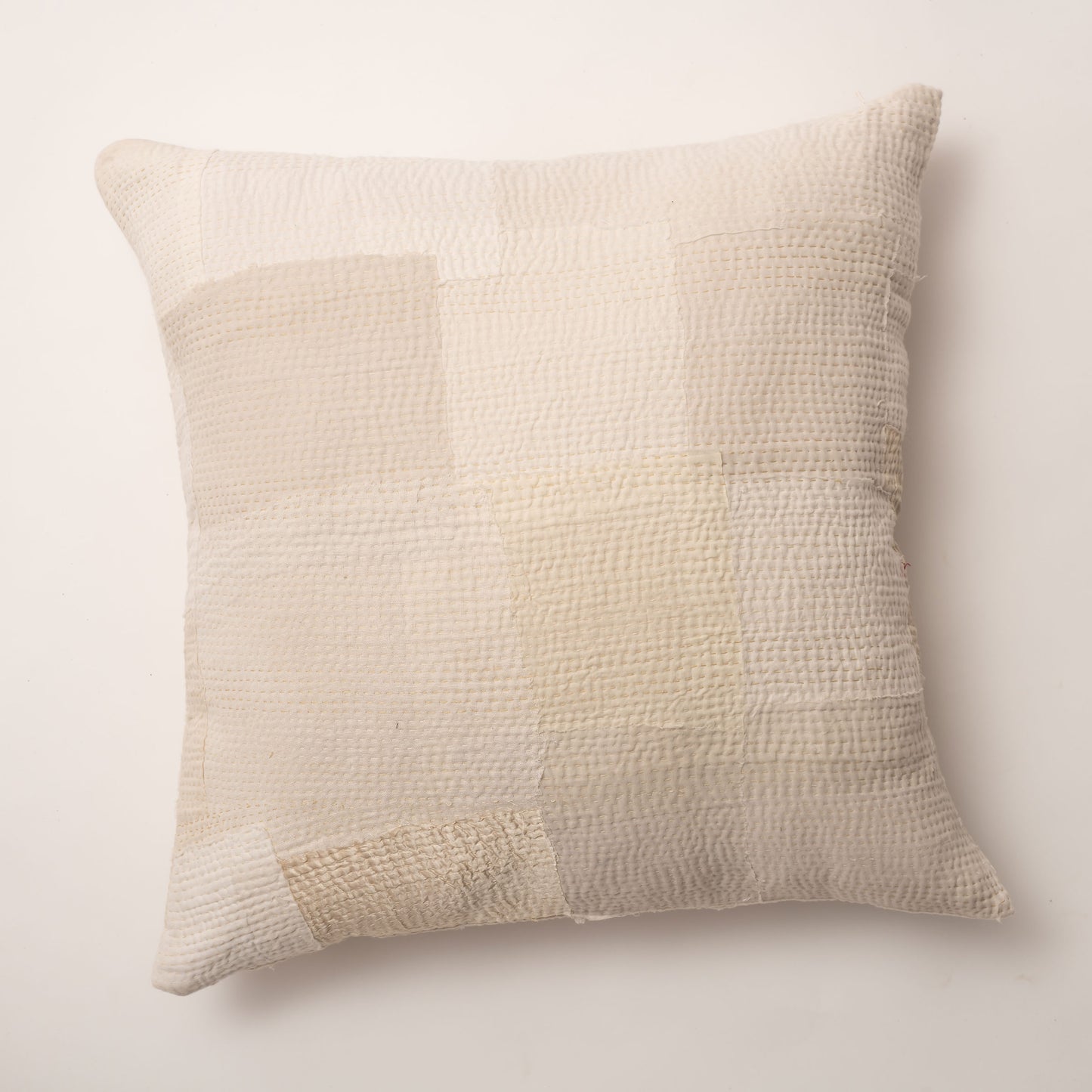 Mosaic Fray Handmade vintage Kantha Pillow - Cauliflower