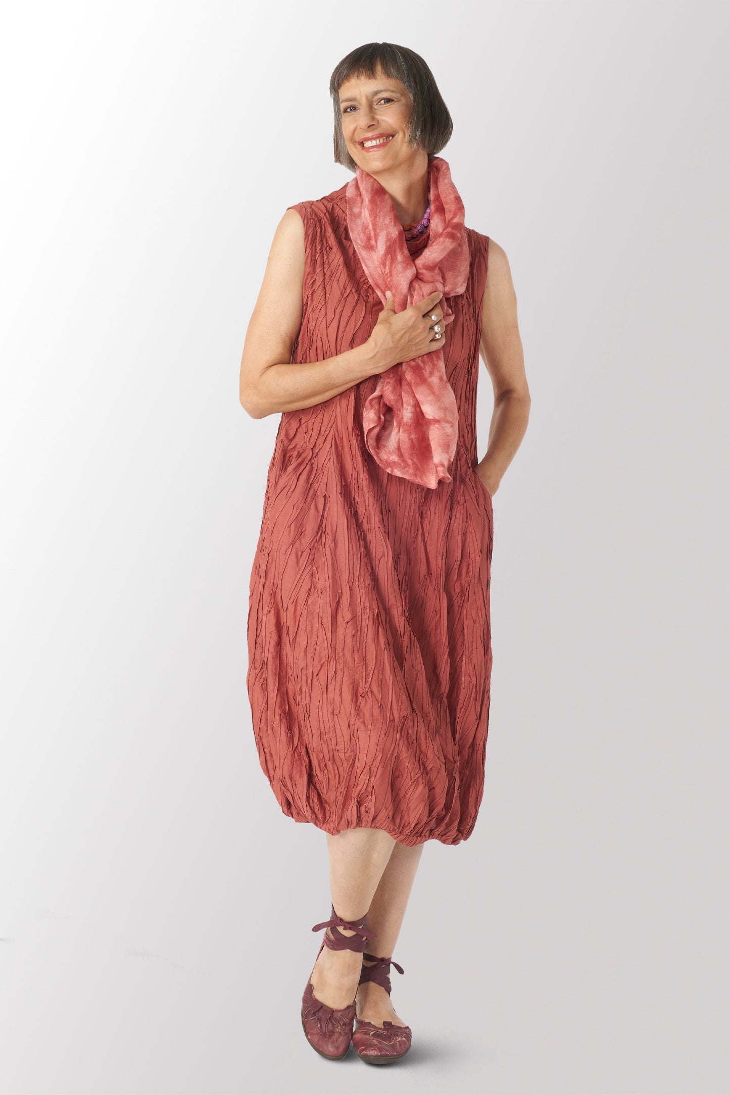LINEN CLOUD TIE-DYE PUFF SHURG - lc1076-pik -