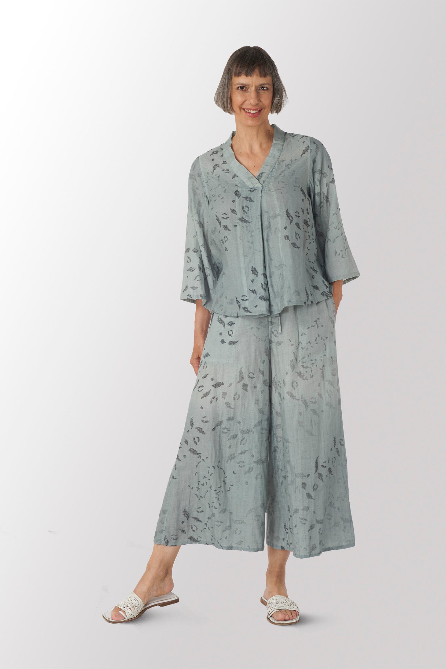 LOUNGE WEAR THROW KANTHA PAJAMA PANTS - lw2647-blu -