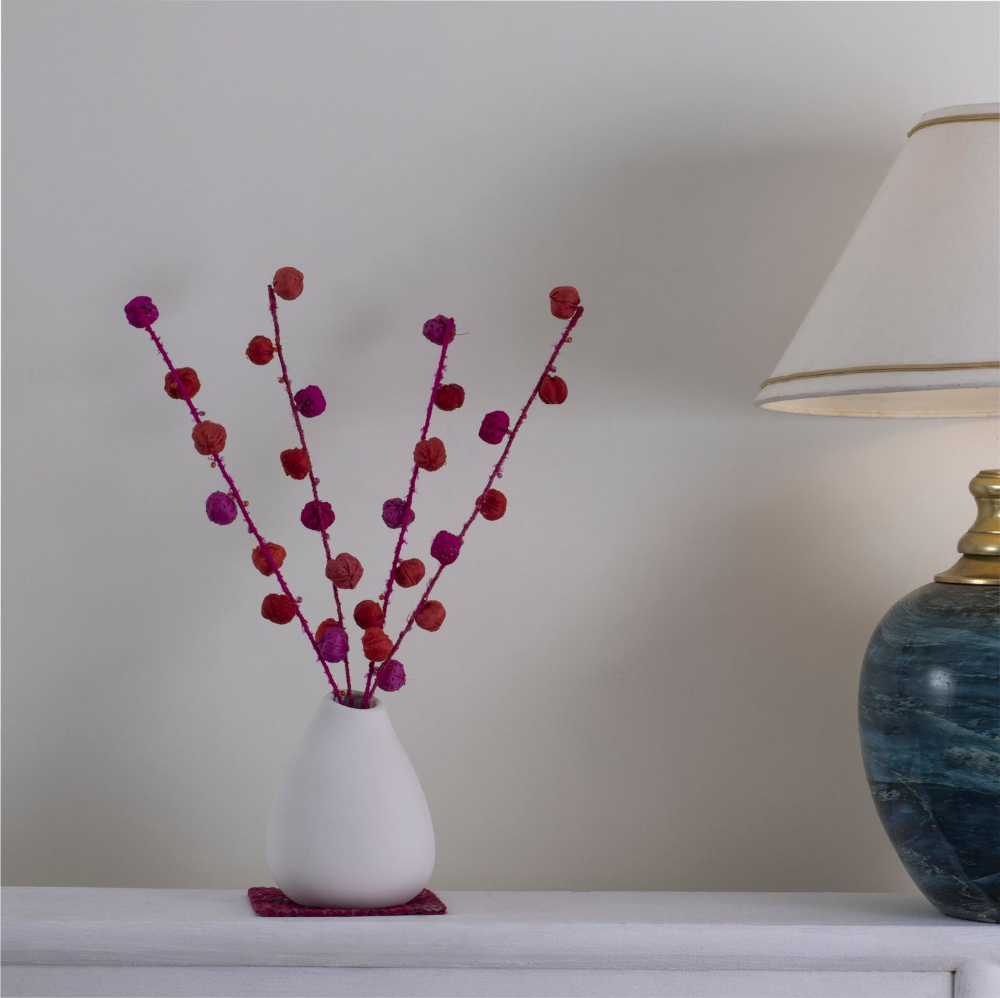 Pink Kantha Stem Twigs