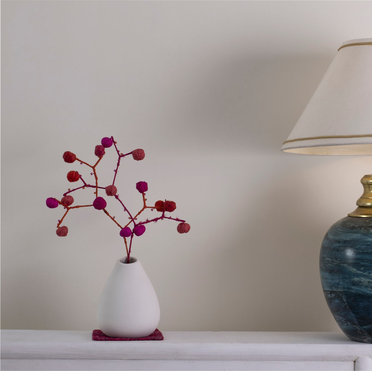Pink Kantha Branch Twigs