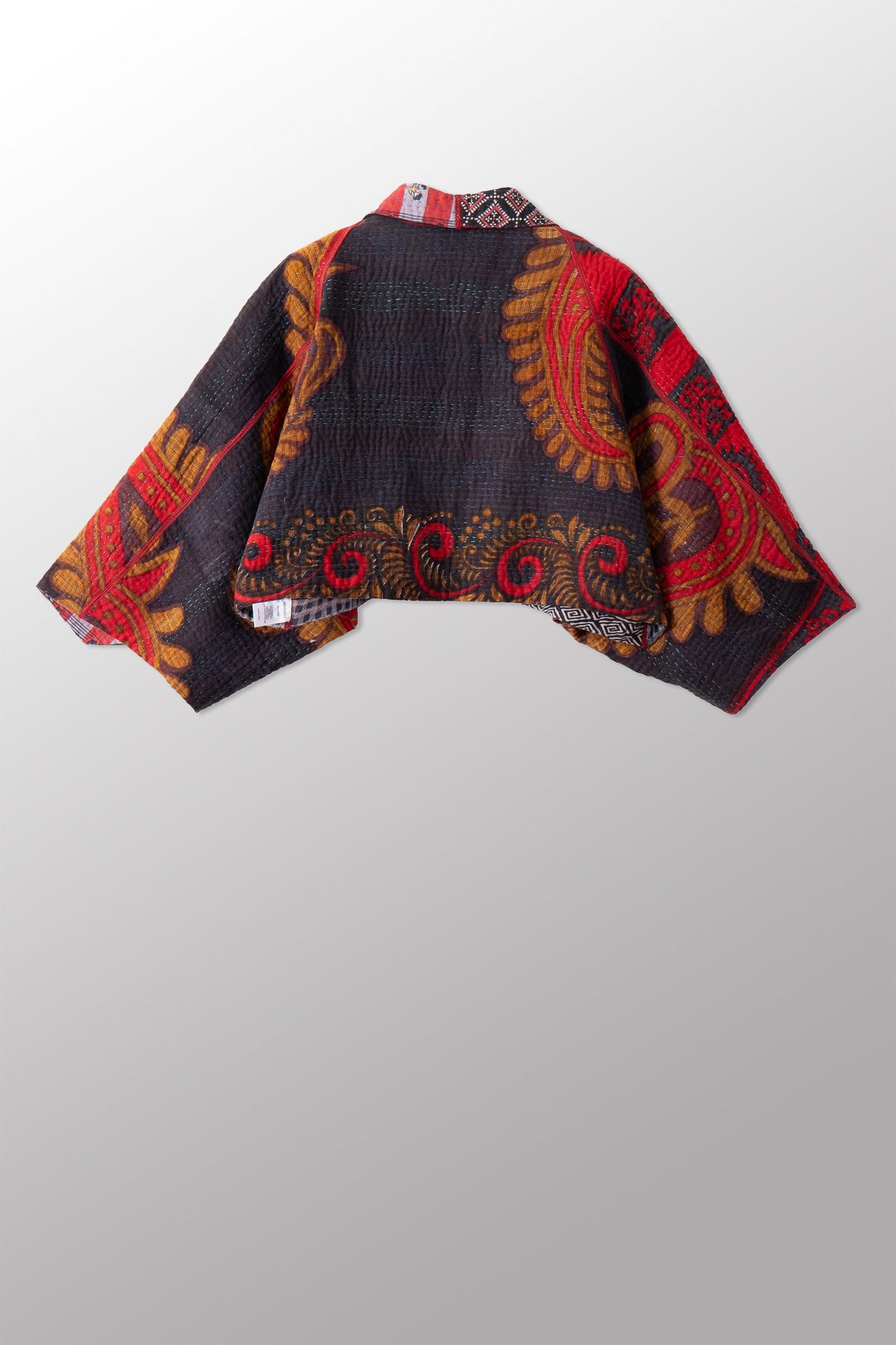 VINTAGE COTTON KANTHA PUFF SLV. SHRUG - cv4062-0051a -