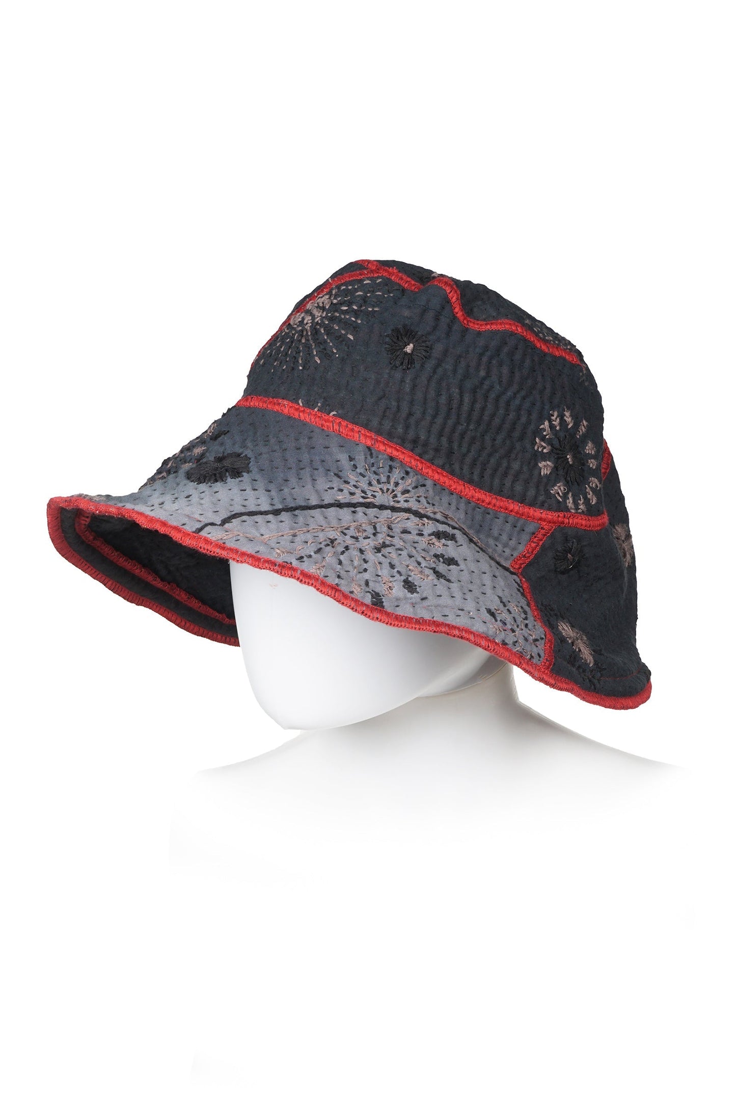 OMBRE SUN RALLI FIREWORKS KANTHA CIRCULAR CUT BRIM HAT - of4882-gry -
