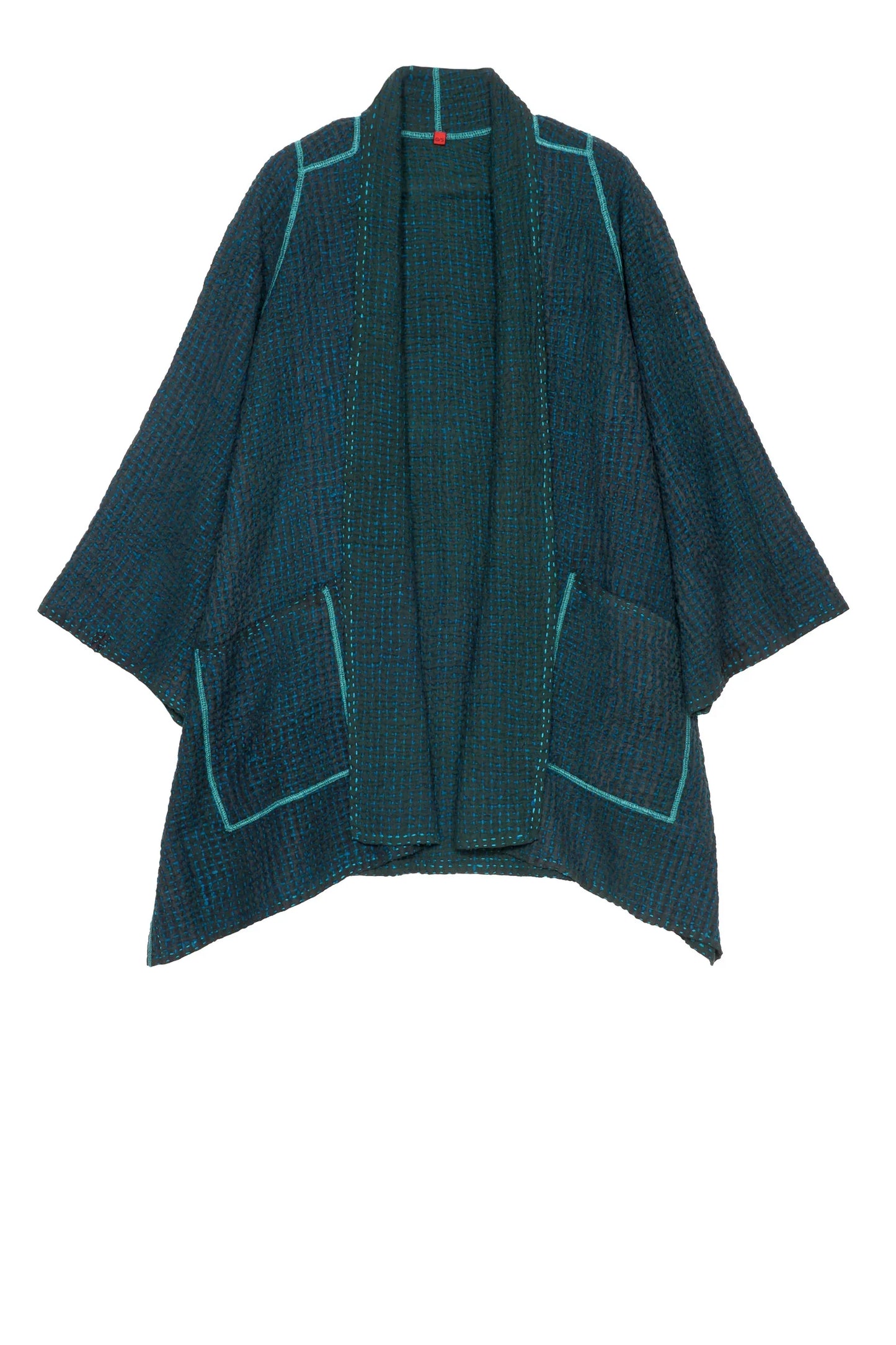 WOOL WAFFLE KANTHA A-LINE JKT - ww3003-tel -