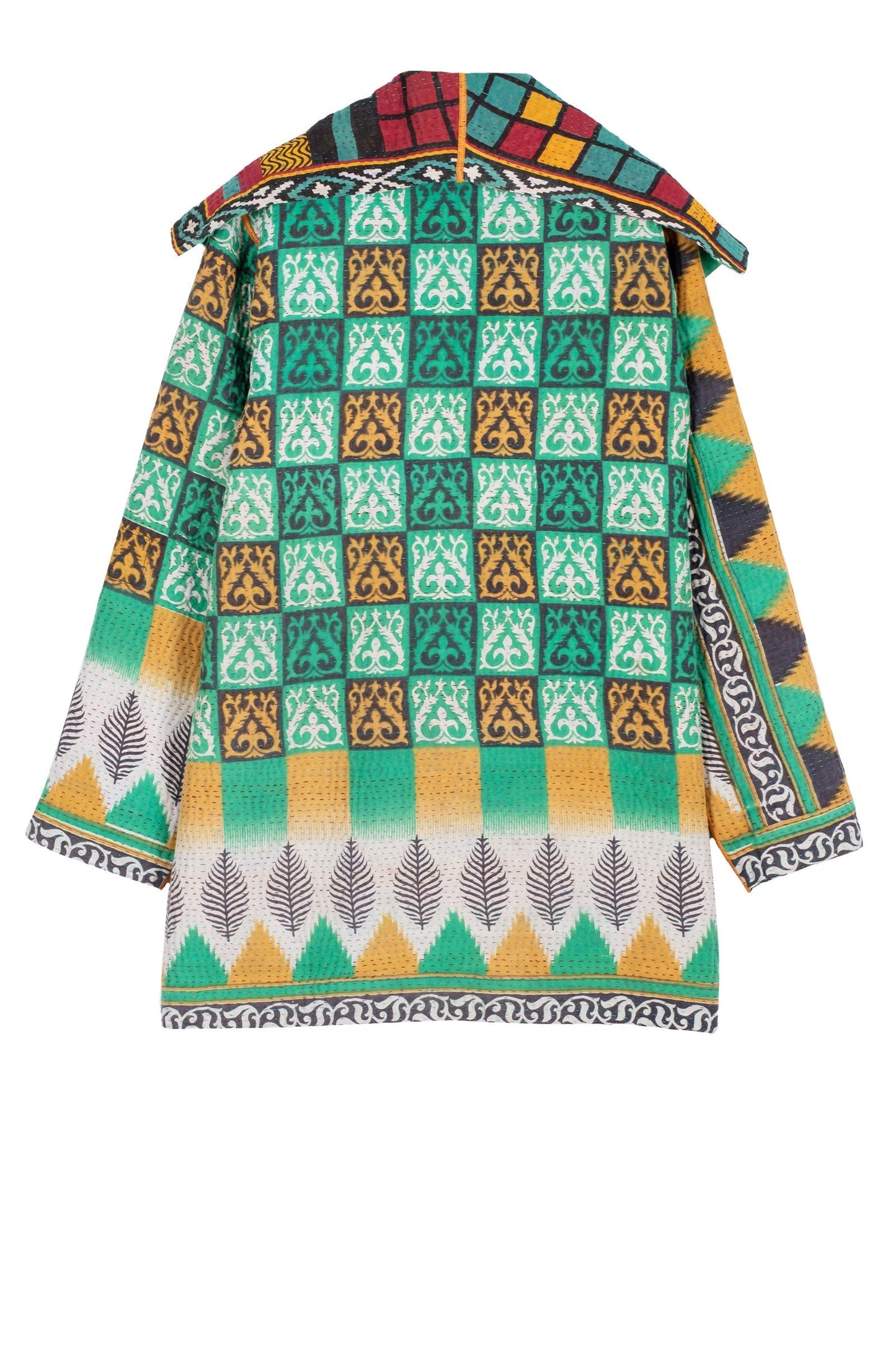 VINTAGE COTTON KANTHA POCKET JKT - cv4002-0172a -