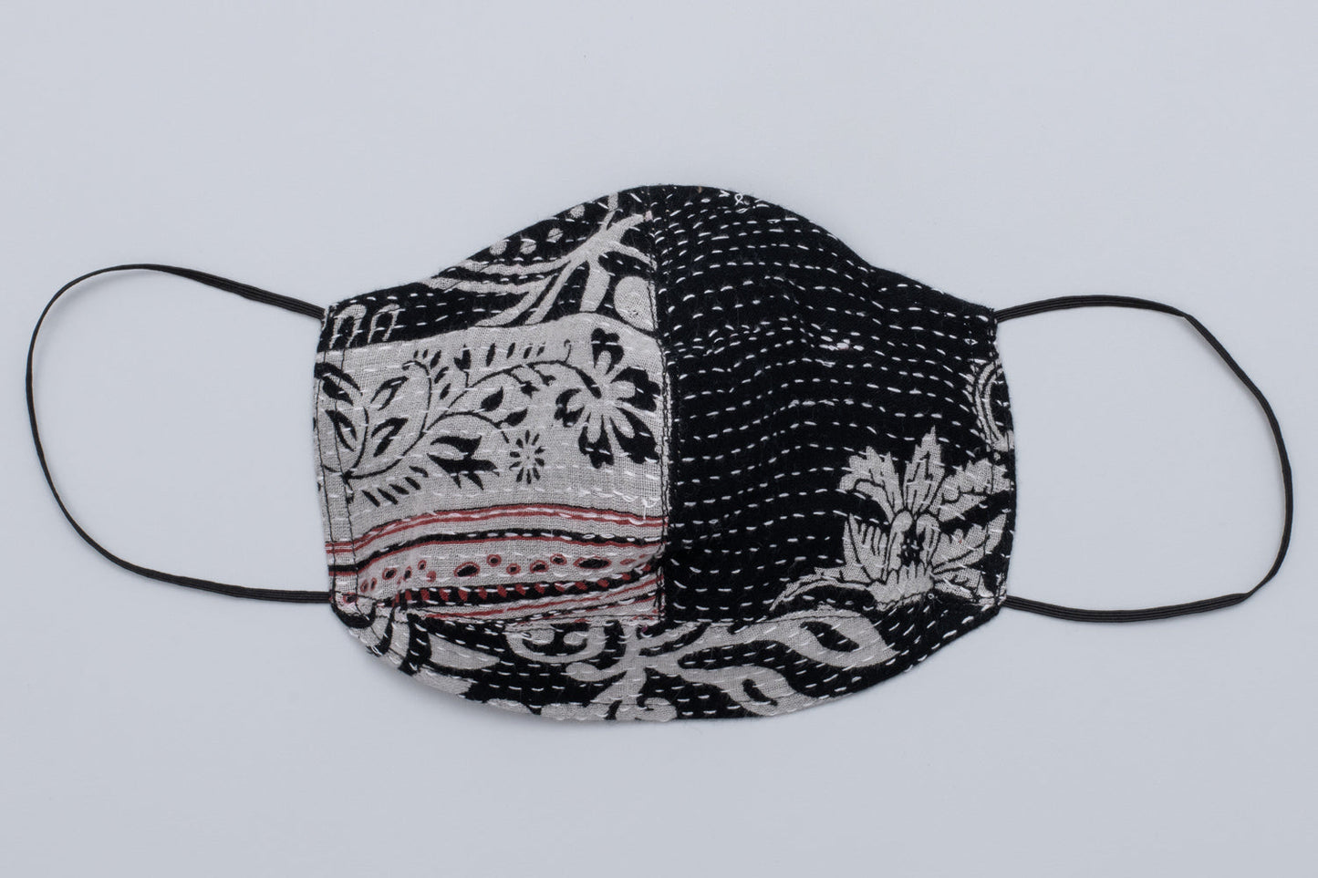 PAISLEY & PATCH KANTHA BACK PLEATED VEST MAXI - py4222-blk -