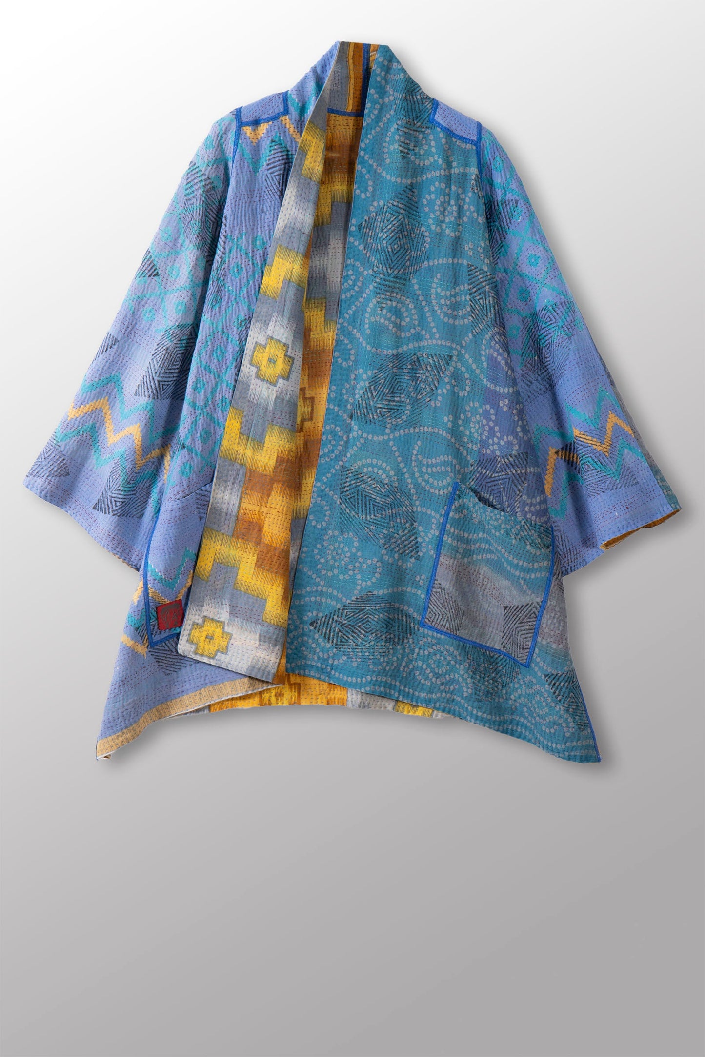 VINTAGE COTTON KANTHA A-LINE JKT - cv2003-0165a -