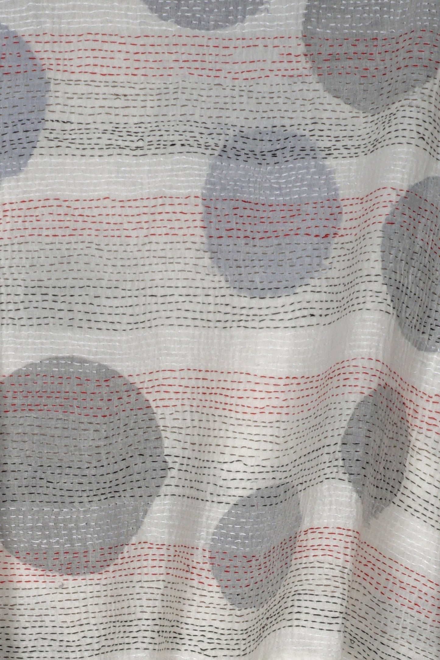 CUT OUT KANTHA 3/4 SLV. CROP TOP - ck2528-wht -