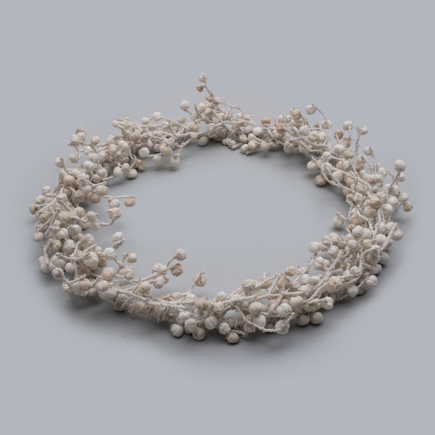 White Kantha Wreath