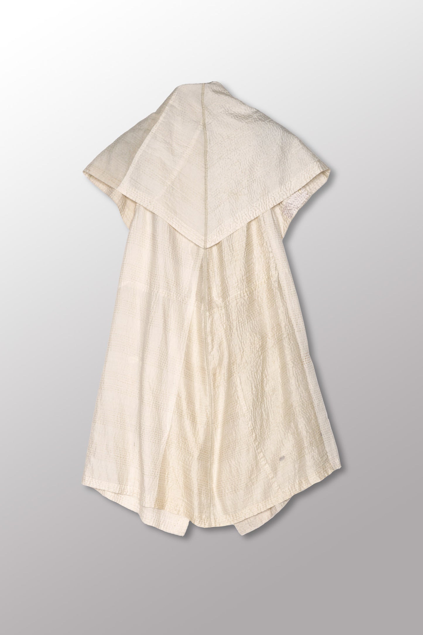 JAIPUR WHITE KANTHA CIRCULAR VEST - jw2201-ivy -