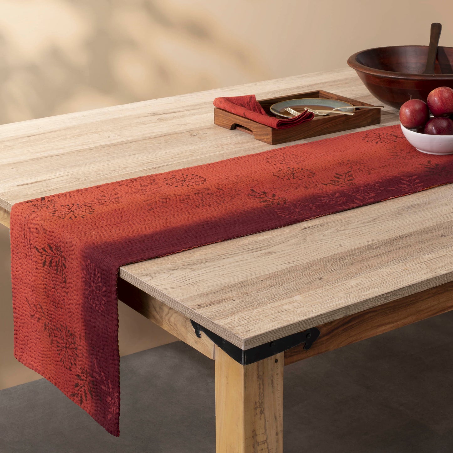 Ombre Patch Handmade Table Runner - Orange