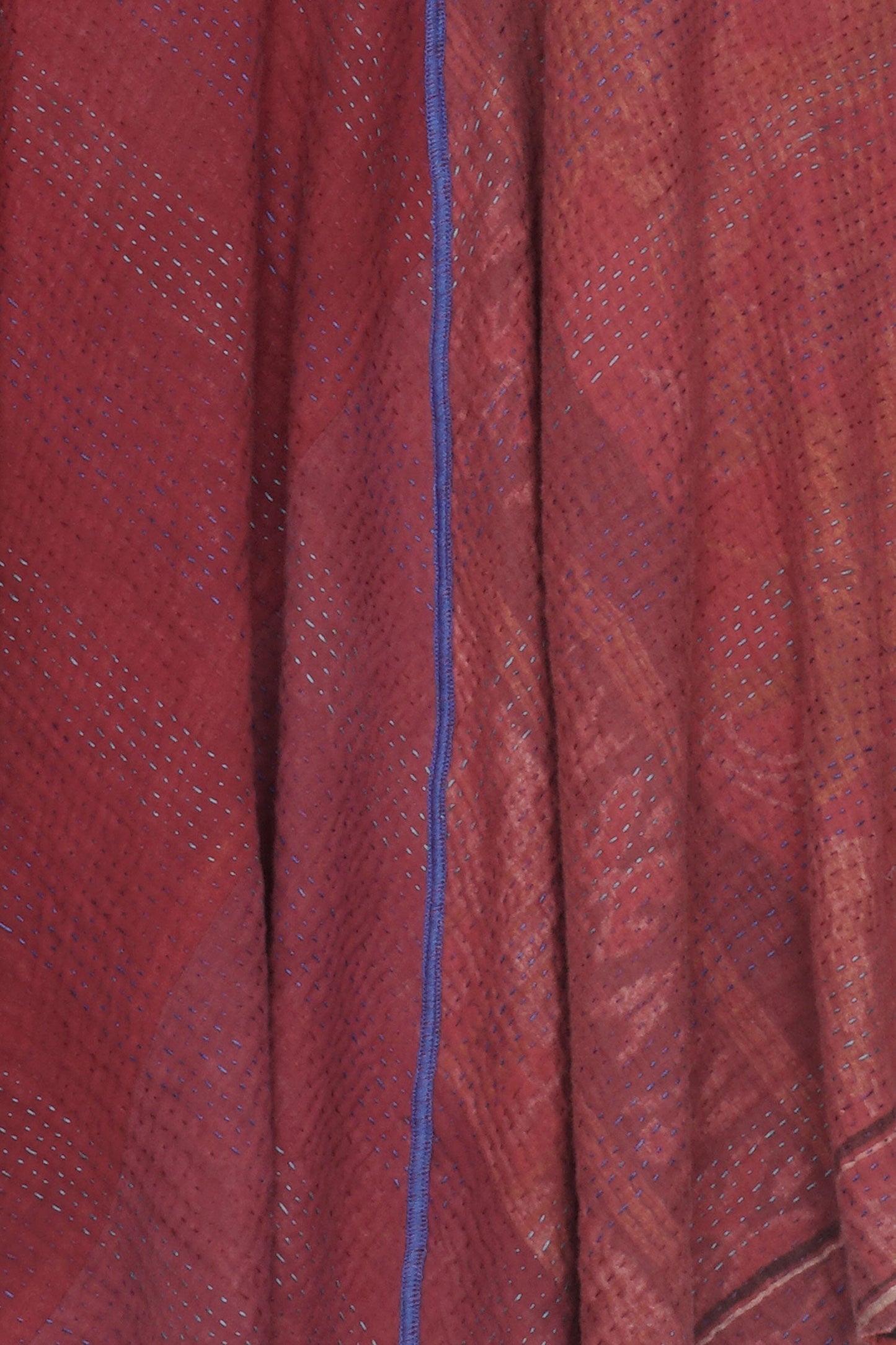 HOLIDAY FLOWER KANTHA CIRCULAR LONG JKT - hf4009-red -