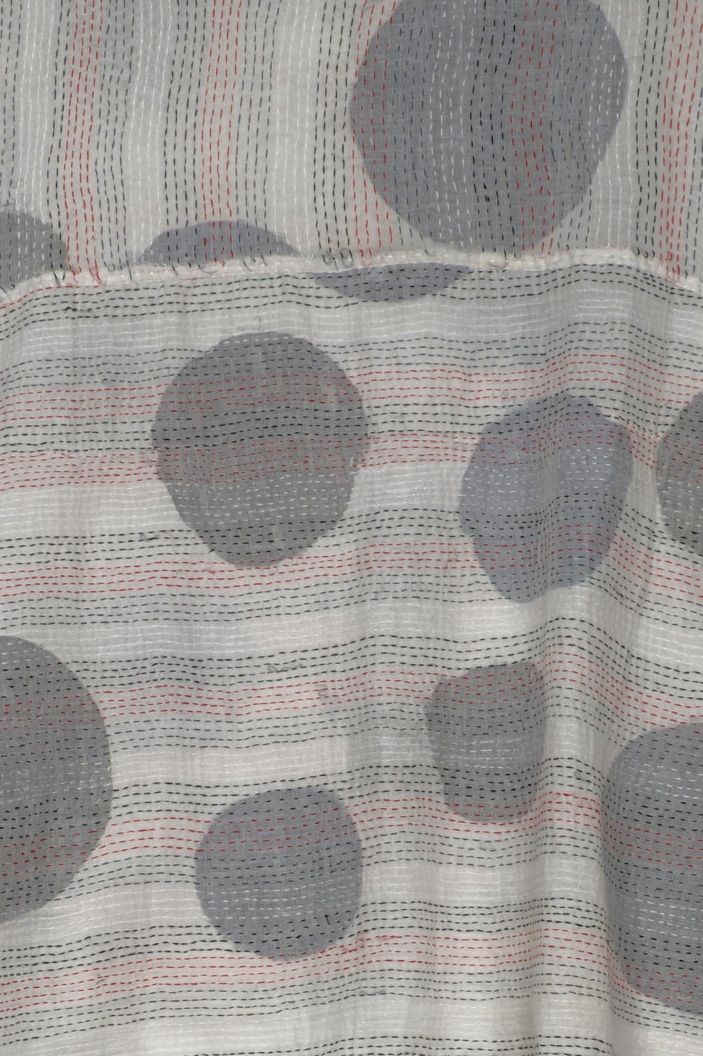 CUT OUT KANTHA CAP SLV. SHIRT - ck2530-wht -