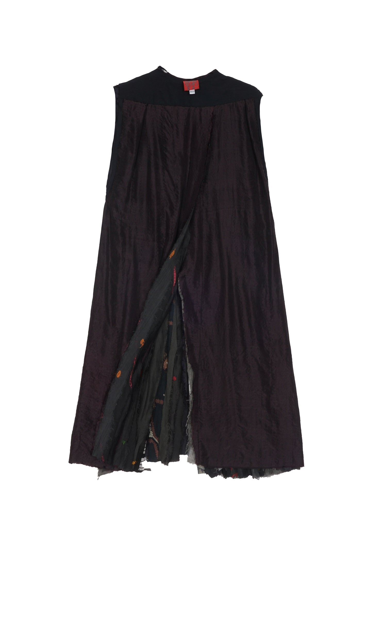 WAVY STRIPE KANTHA VEST - wv2230-blk -