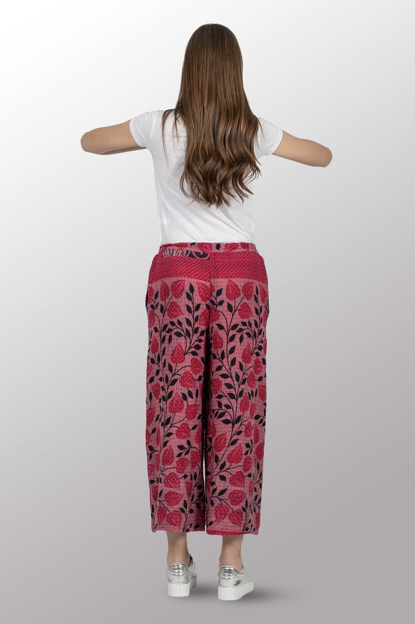 VINTAGE COTTON BBK KANTHA DRAW STRING PANTS - bl-bb2647-0001s -