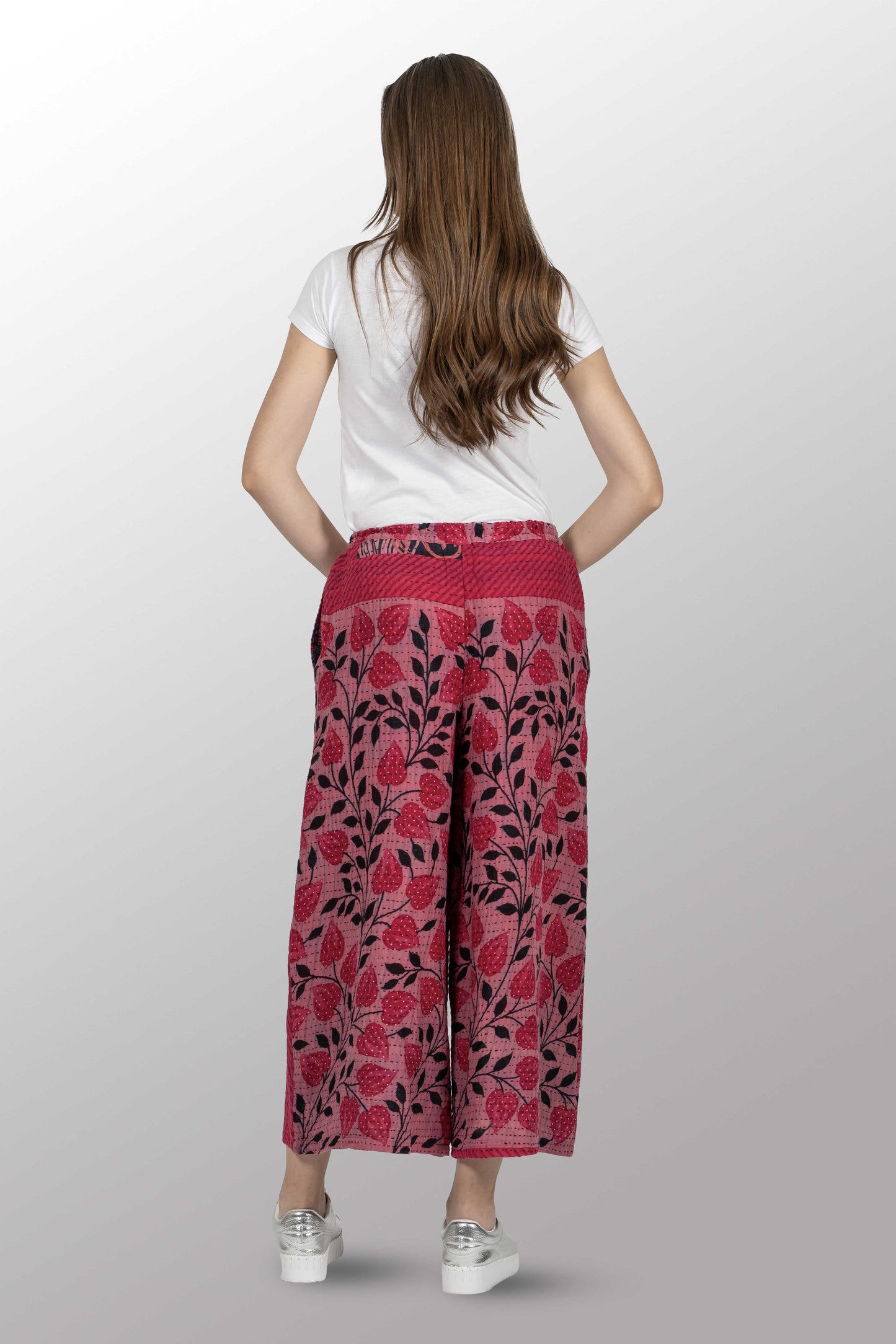 VINTAGE COTTON BBK KANTHA DRAW STRING PANTS - bl-bb2647-0001s -