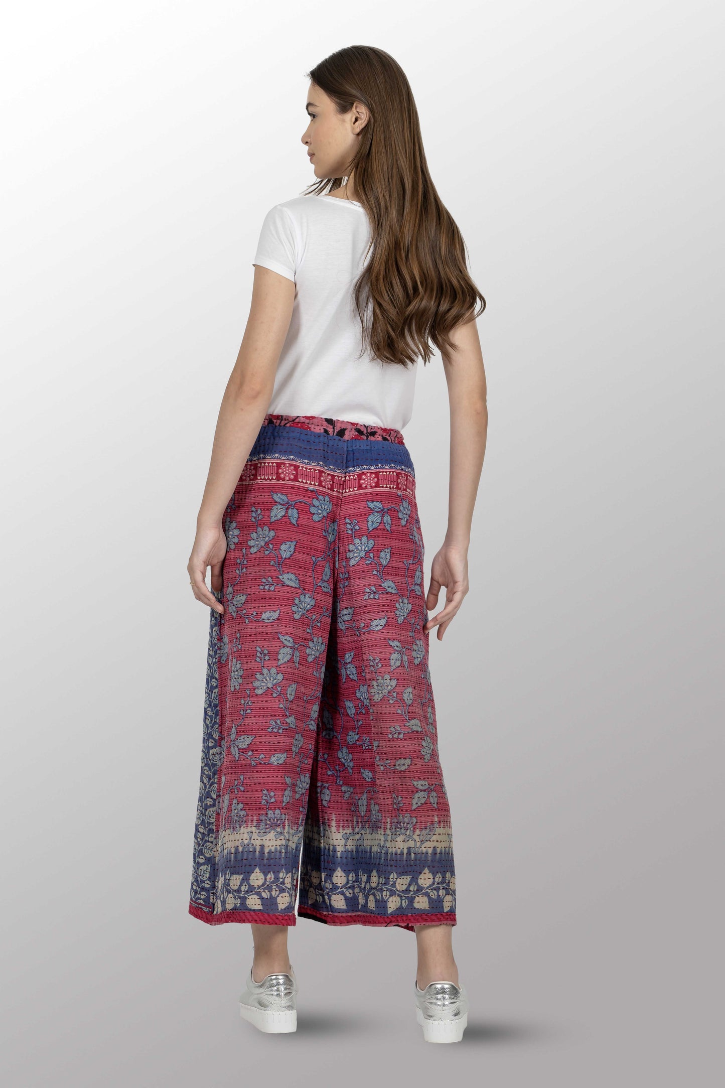VINTAGE COTTON BBK KANTHA DRAW STRING PANTS - bl-bb2647-0001s -