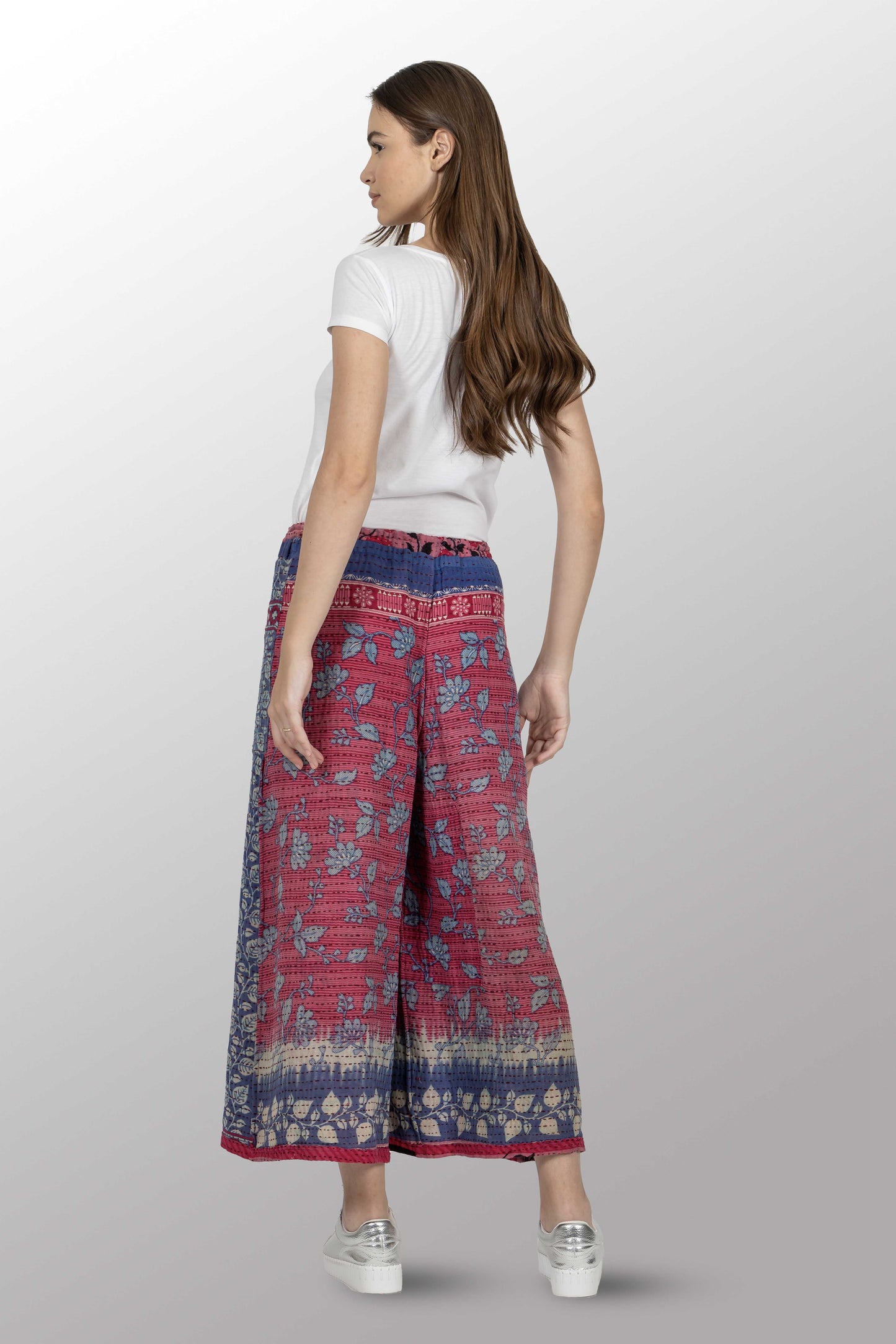 VINTAGE COTTON BBK KANTHA DRAW STRING PANTS - bl-bb2647-0001s -