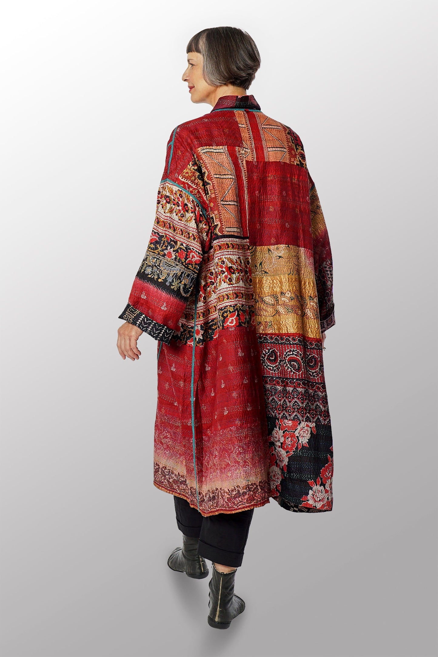 VINTAGE SILK KANTHA NEW OVERSIZED COAT - sv2342-0004a -