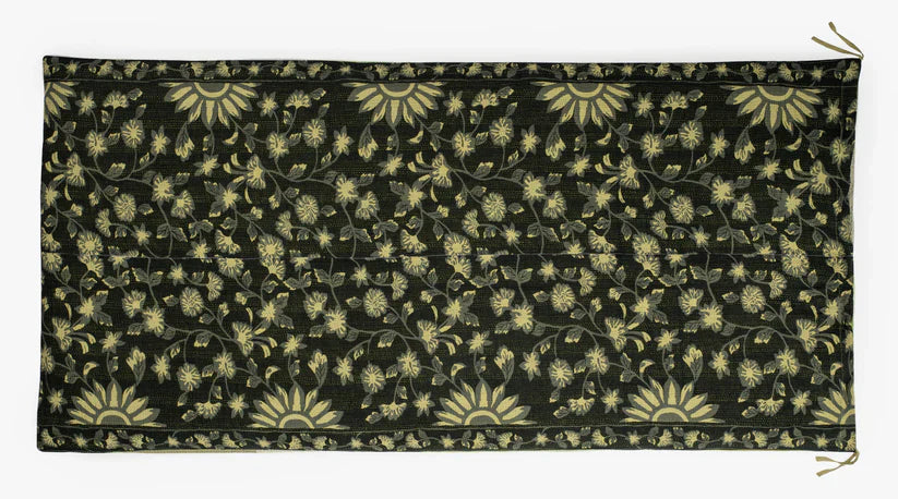 Vintage fray patch printed kantha day bed mattress cover - cherteruse