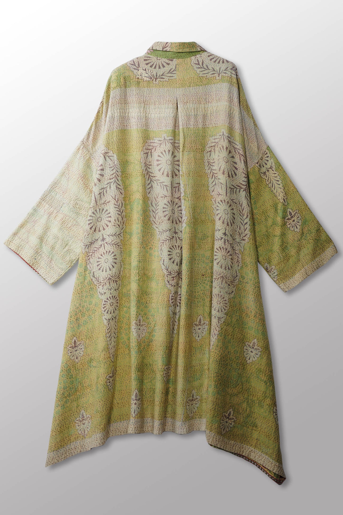 VINTAGE COTTON KANTHA OVERSIZE DRESS - cv2432-0001a -