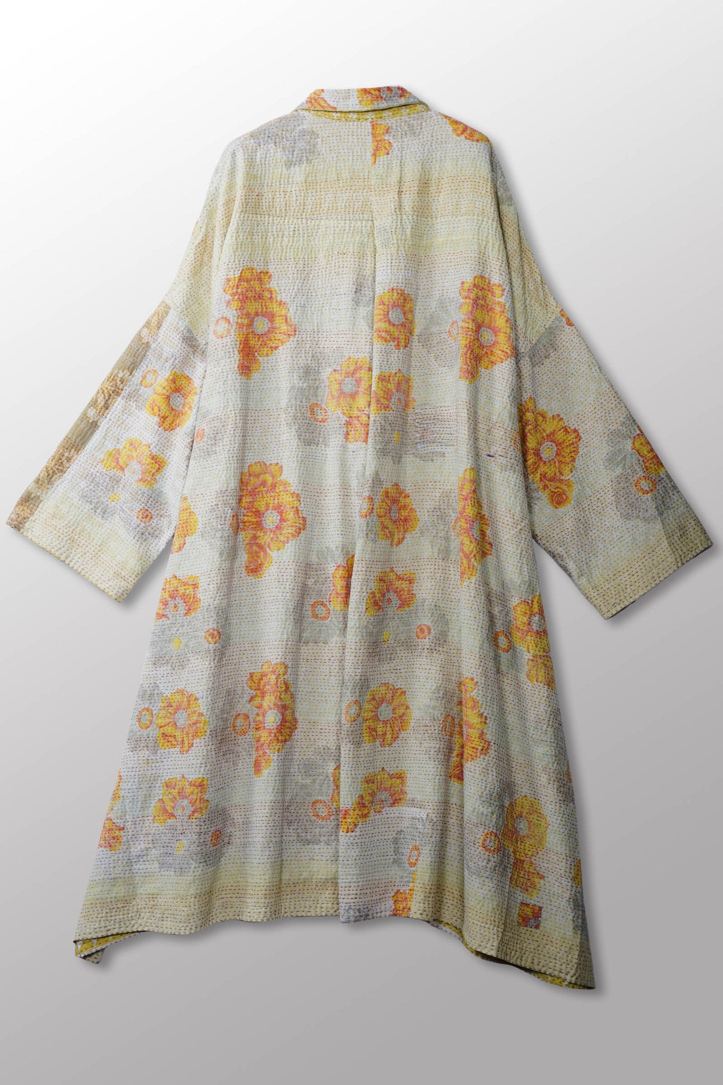 VINTAGE COTTON KANTHA OVERSIZE DRESS - cv2432-0004a -