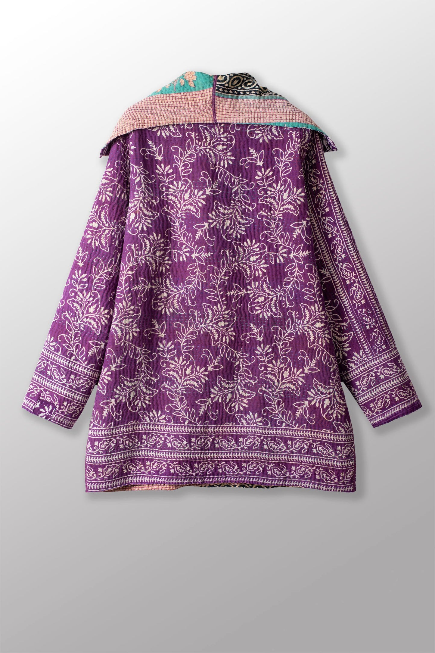 VINTAGE COTTON KANTHA POCKET JKT - cv4002-0218a -