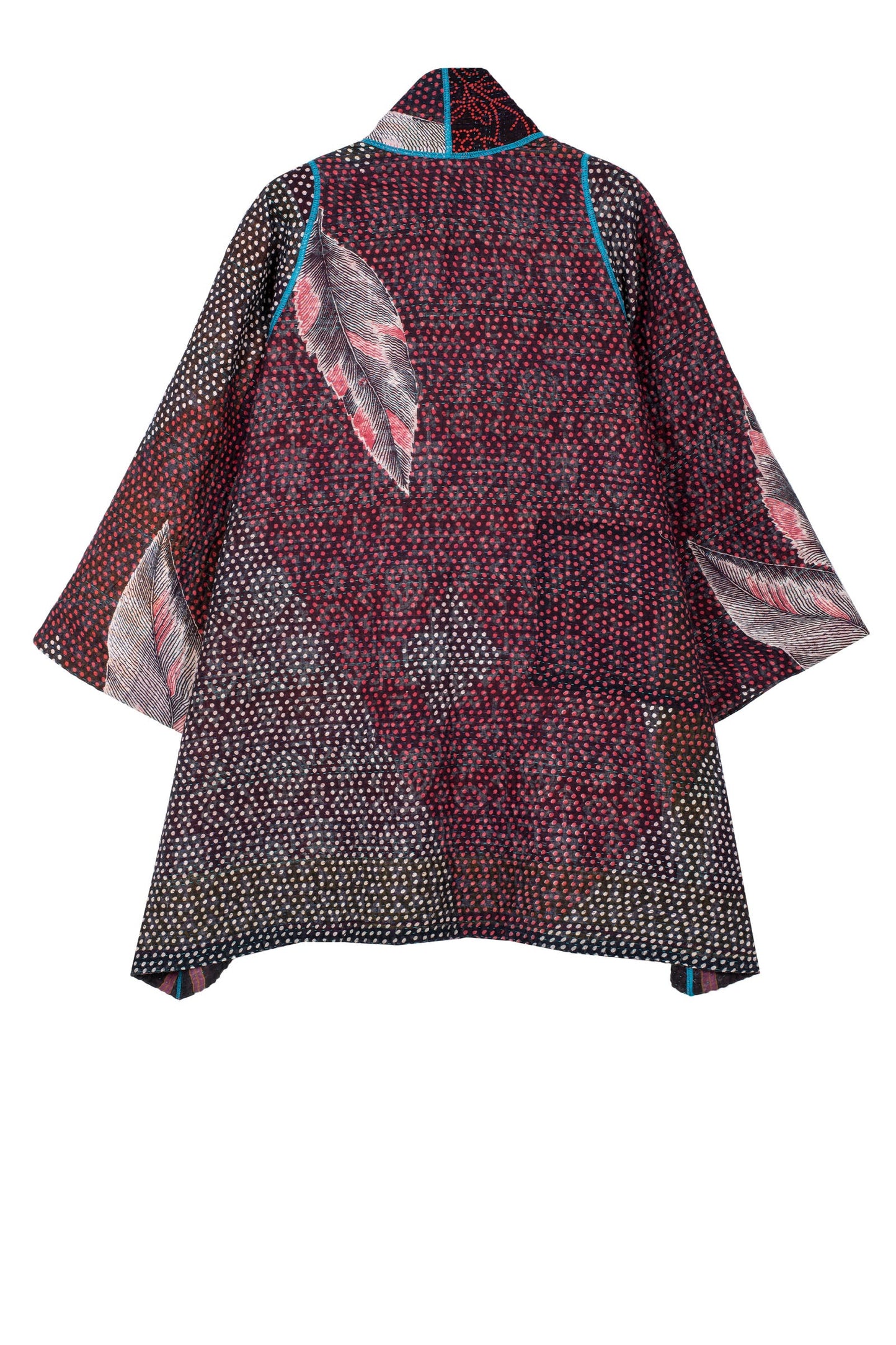 VINTAGE COTTON KANTHA A-LINE JACKET - cv4003-5001s -
