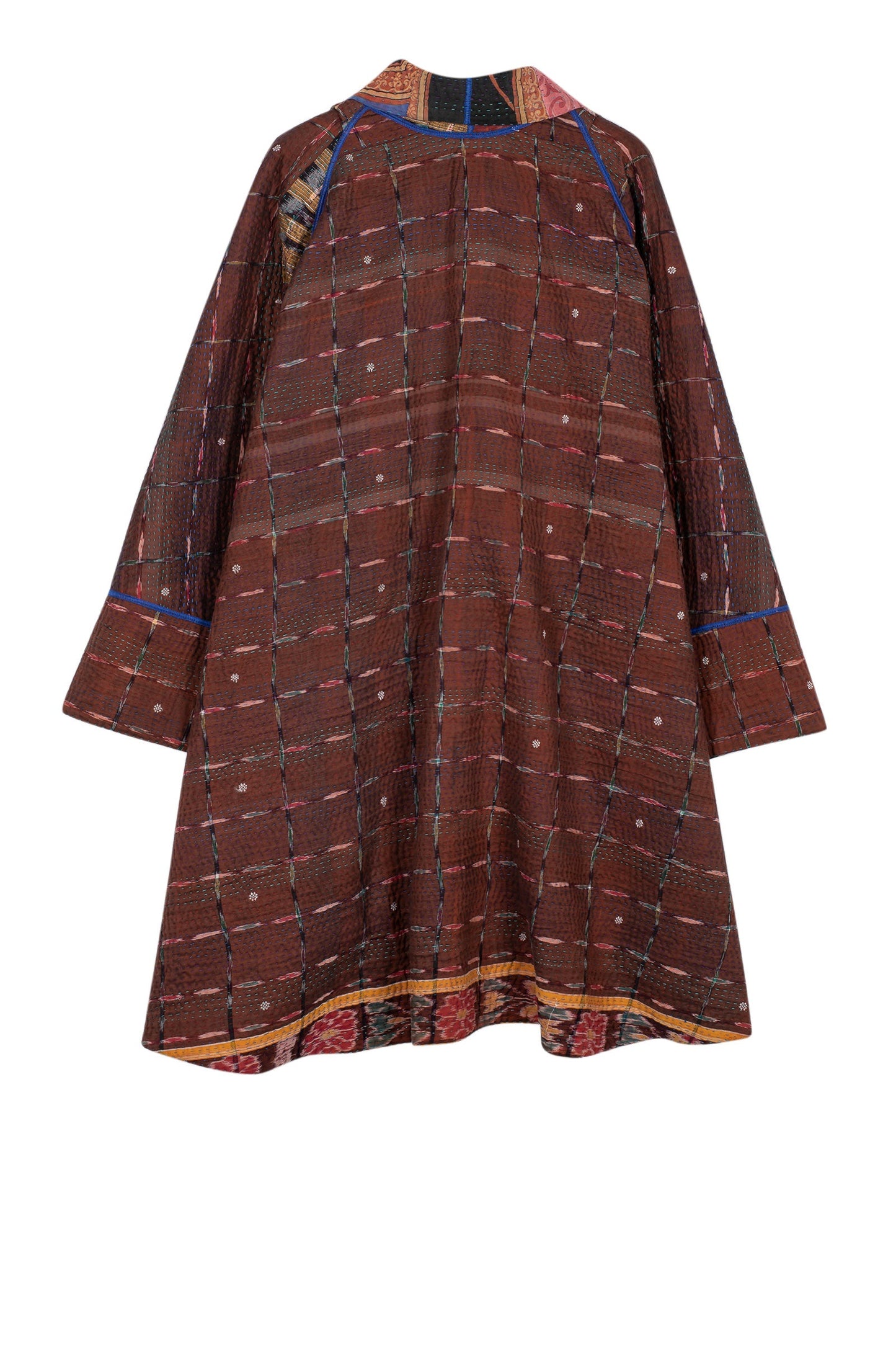 VINTAGE COTTON KANTHA KIMONO LONG JACKET - cv4005-5003a -