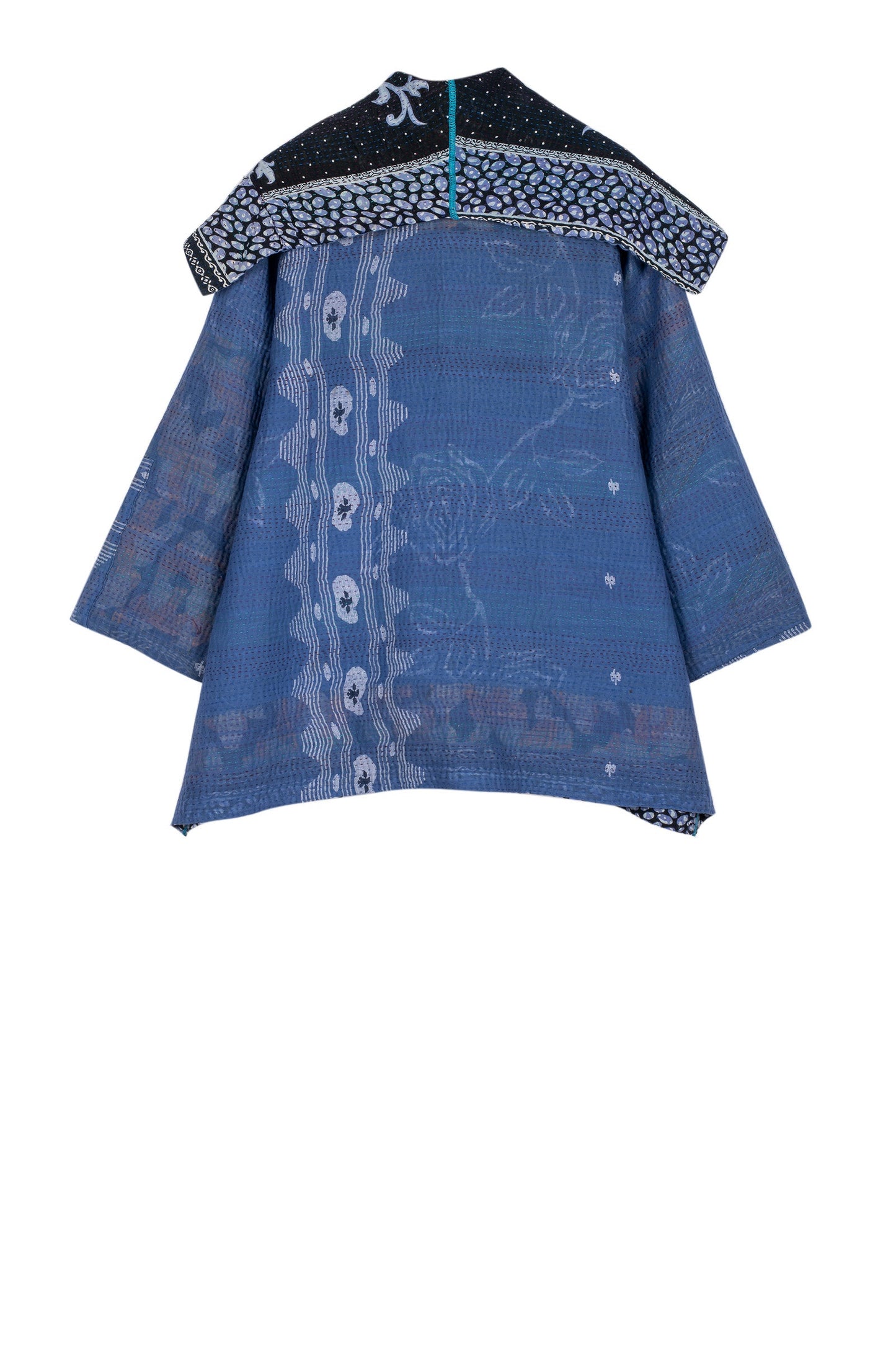 VINTAGE COTTON KANTHA FLARE JACKET - cv4010-5001a -