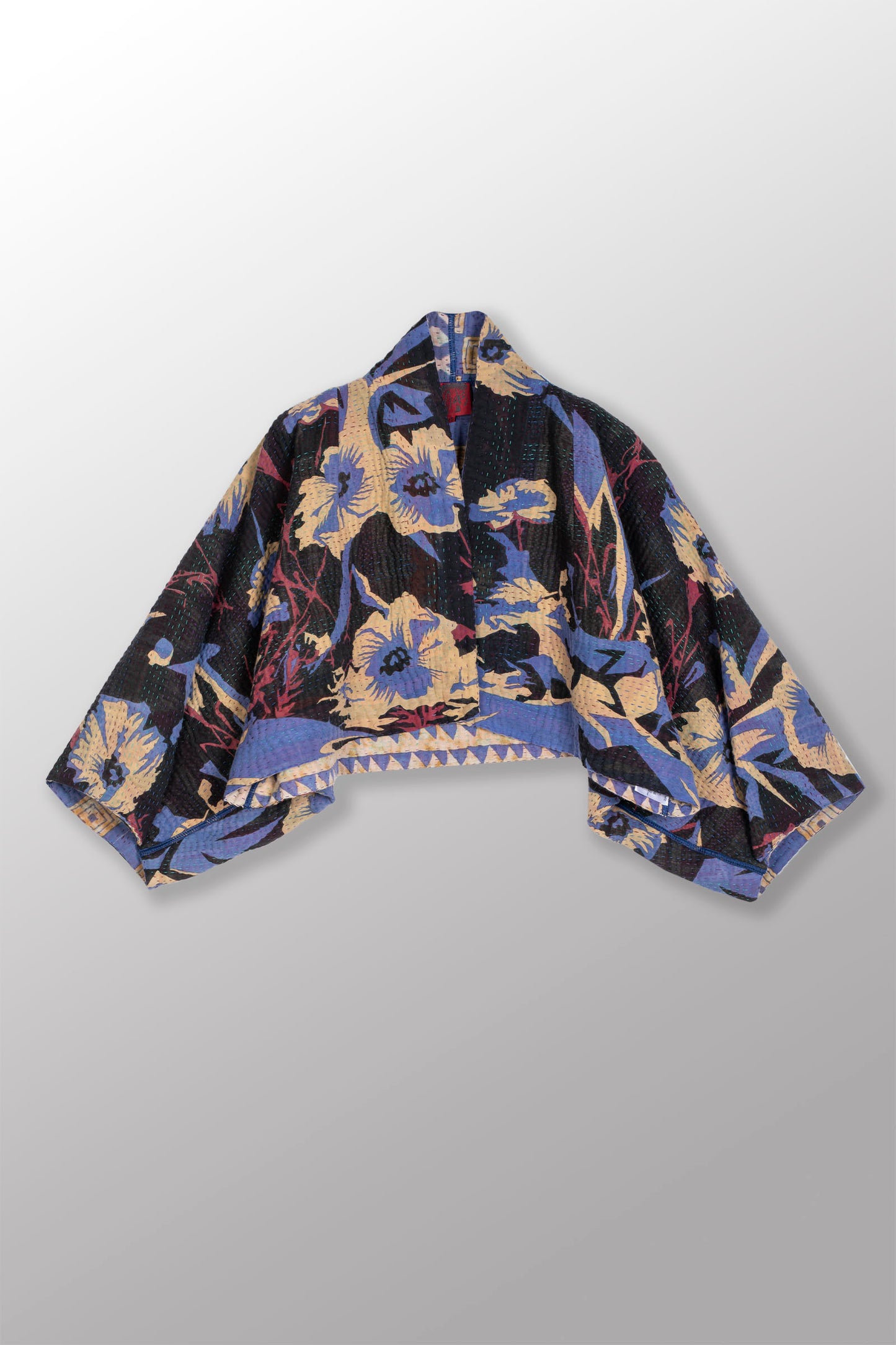 VINTAGE COTTON KANTHA PUFF SLV. SHRUG - cv4062-0037a -
