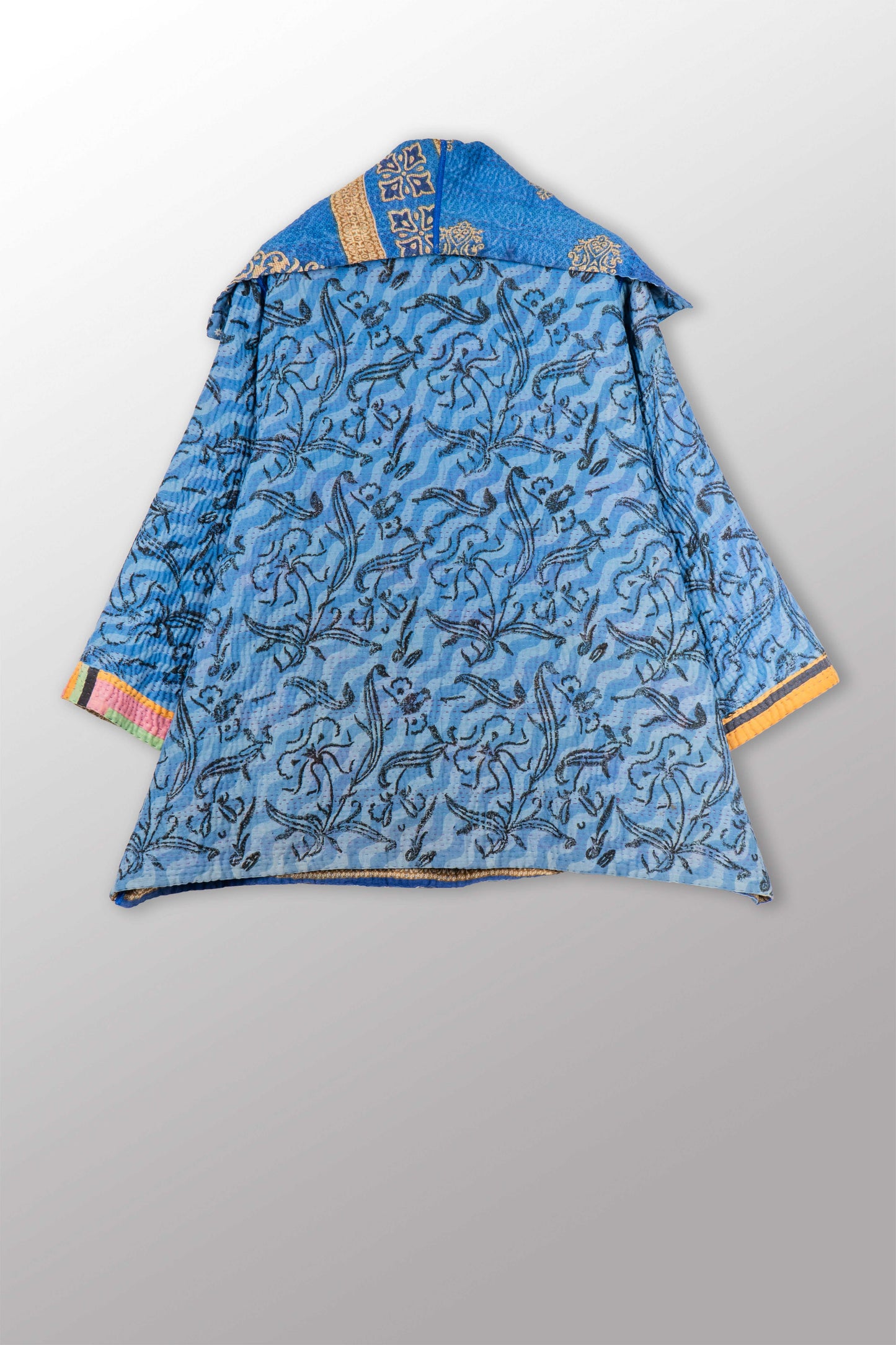 VINTAGE COTTON KANTHA FLARE JKT - cv4010-0166a -