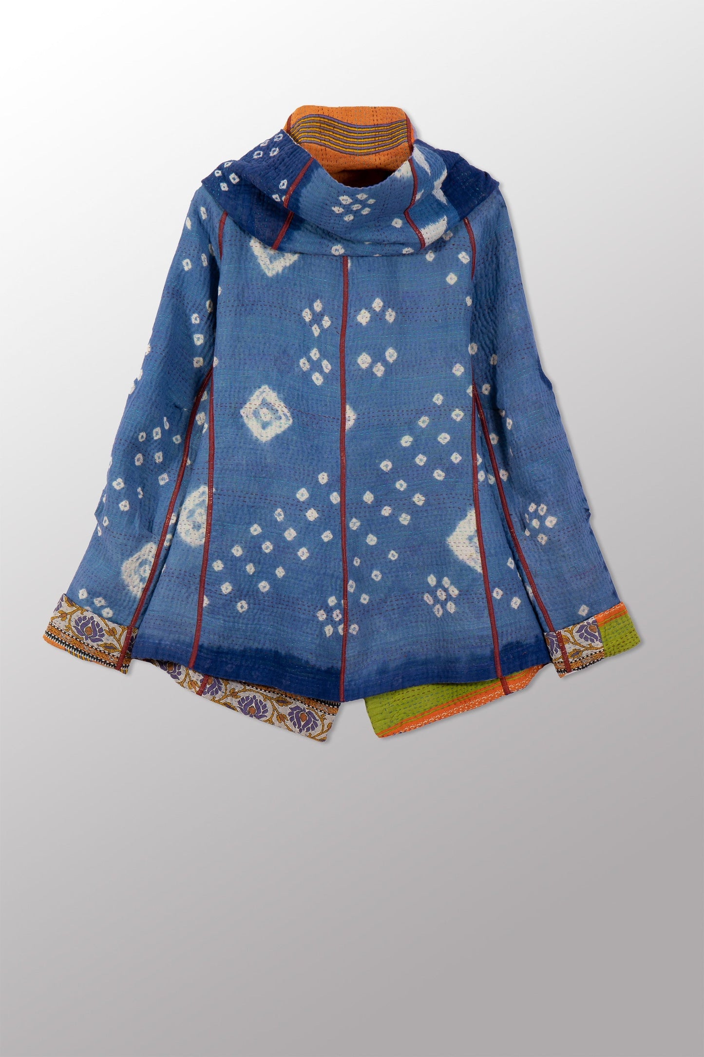 VINTAGE COTTON KANTHA HOODIE JKT - cv4036-0023m -