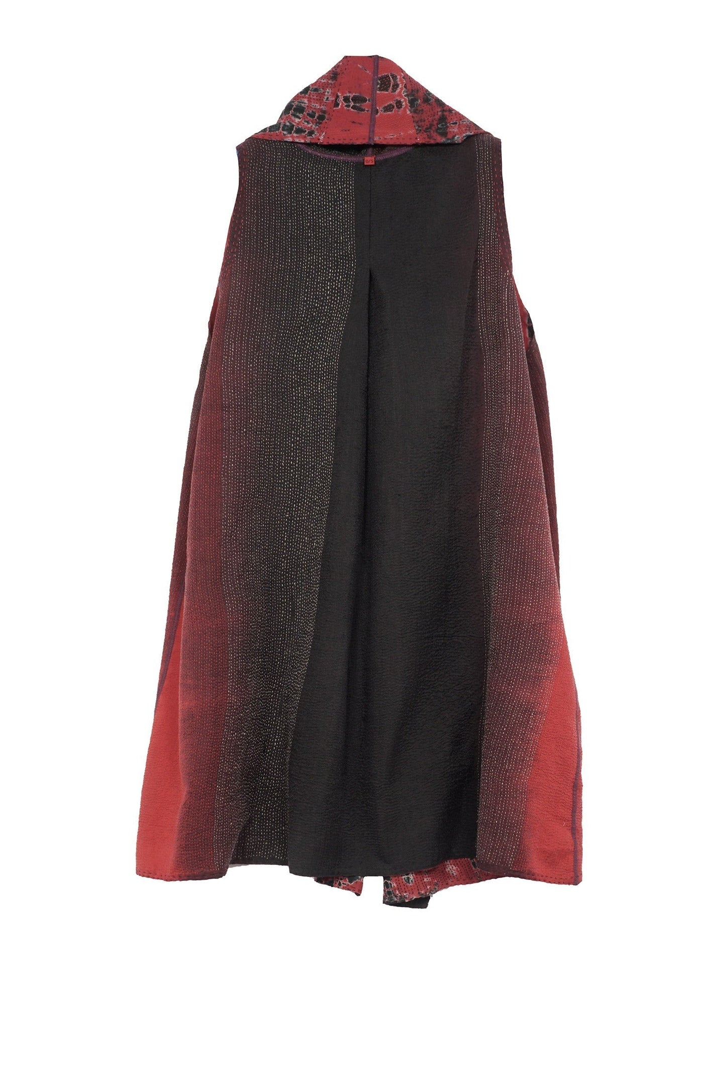 SERPENT PRINT KANTHA A-LINE VEST - sp2203-red -