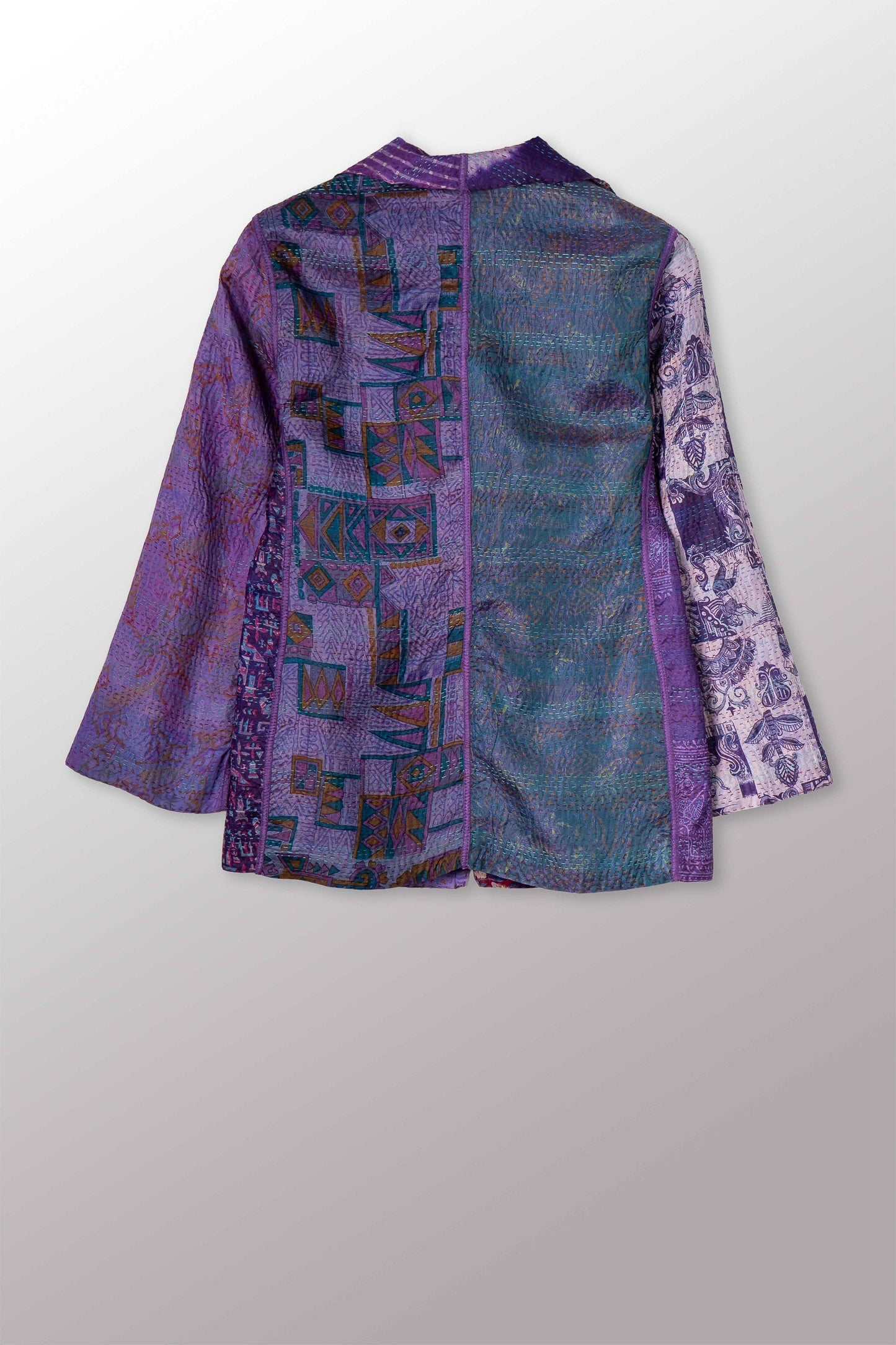 VINTAGE SILK KANTHA SHORT JKT - sv2007-0066s -