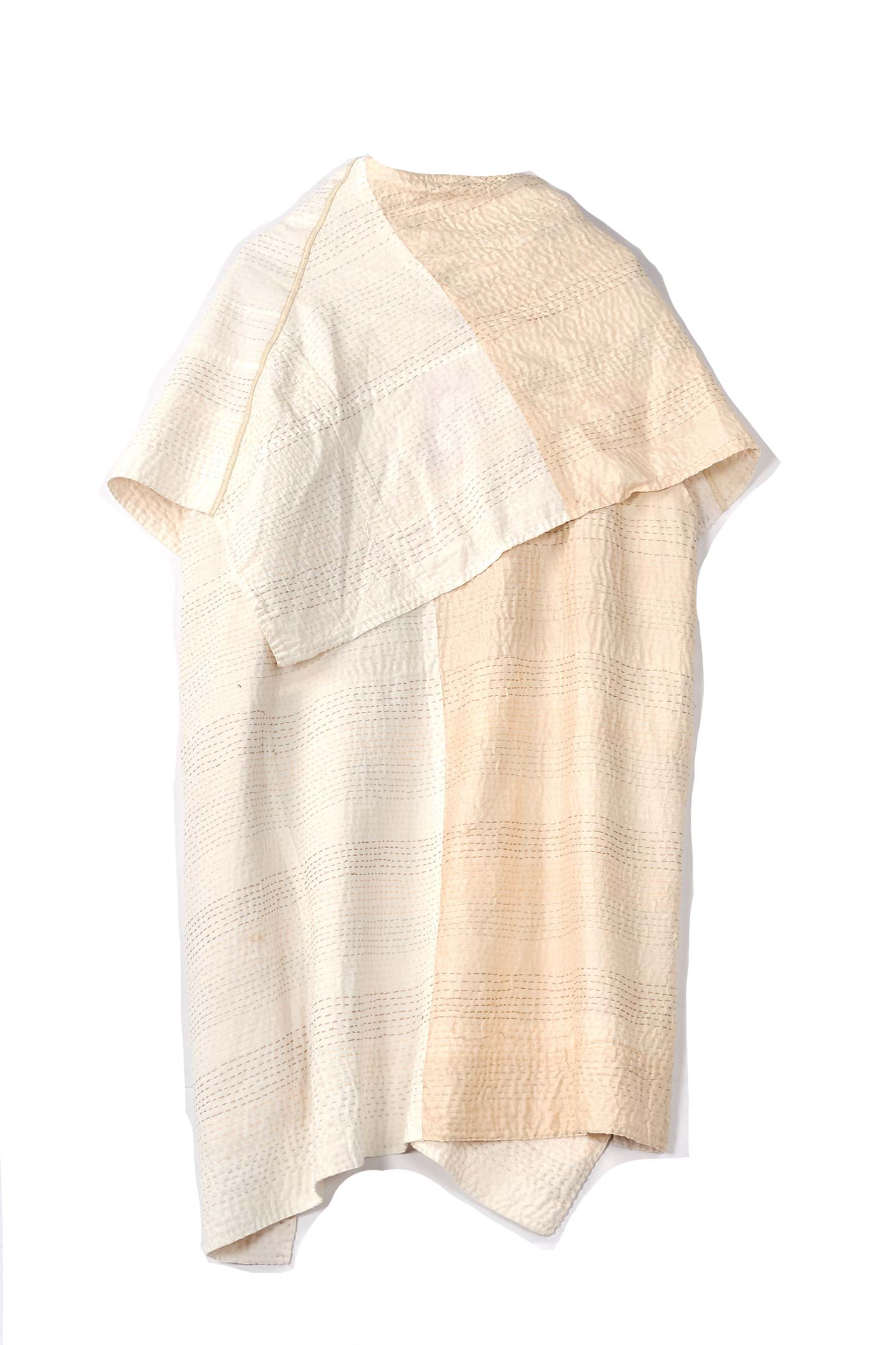 JAIPUR WHITE KANTHA COWL NECK FLARE TOP - jw2529-ivy -